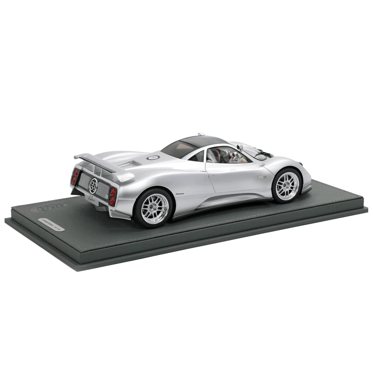 Alt View 8. BBR - Pagani Zonda C12 Silver Metallic "VIN 001 20th Anniversary Restoration" with CASE Limited Ed 1/18 Model Car by BBR.