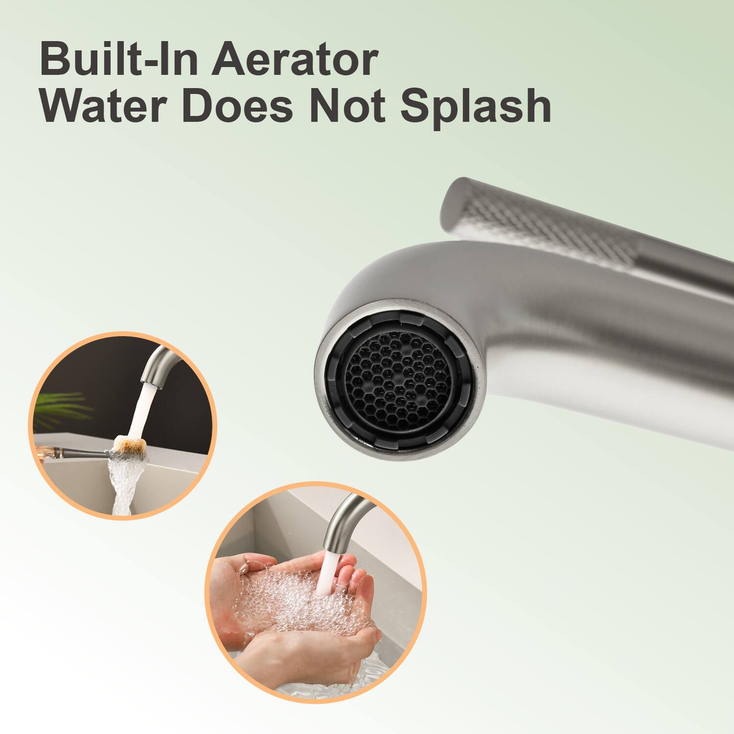 Built-In Aerator Water Does Not Splash