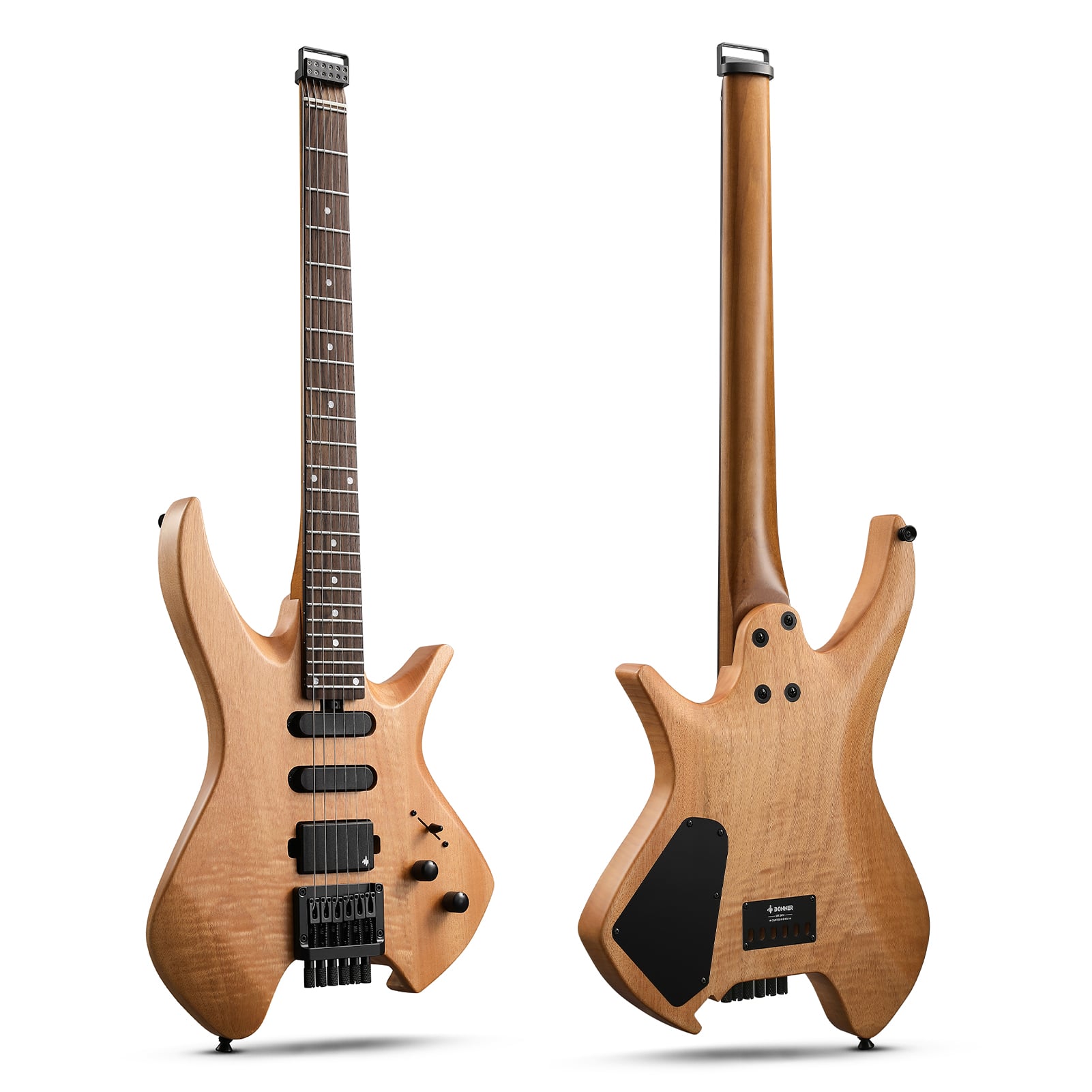 Donner HLX-500 ヘッドレスエレキギター Donner music Donner HLX 500 Headless Electric Guitar Wooden Nature