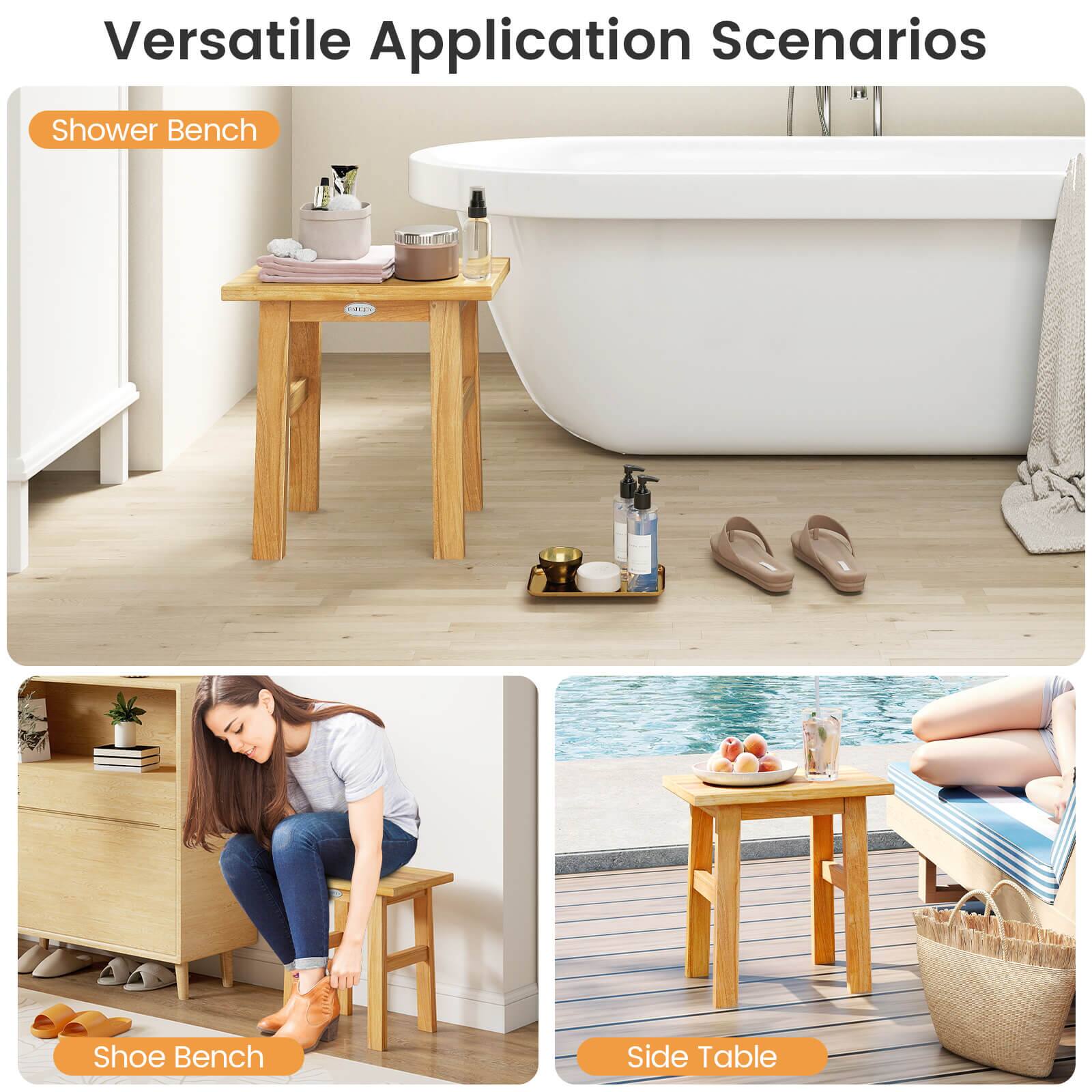 Versatile Application Scenarios

Shower Bench

Shoe Bench

Side Table