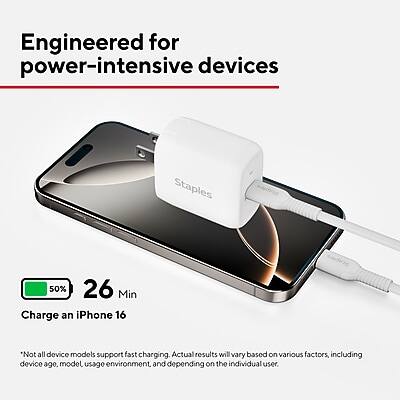 Engineered for power-intensive devices

Staples

50% Charge an iPhone 16 in 26 Min

*Not all device models support fast charging. Actual results will vary based on various factors, including device age, model, usage environment, and depending on the individual user.