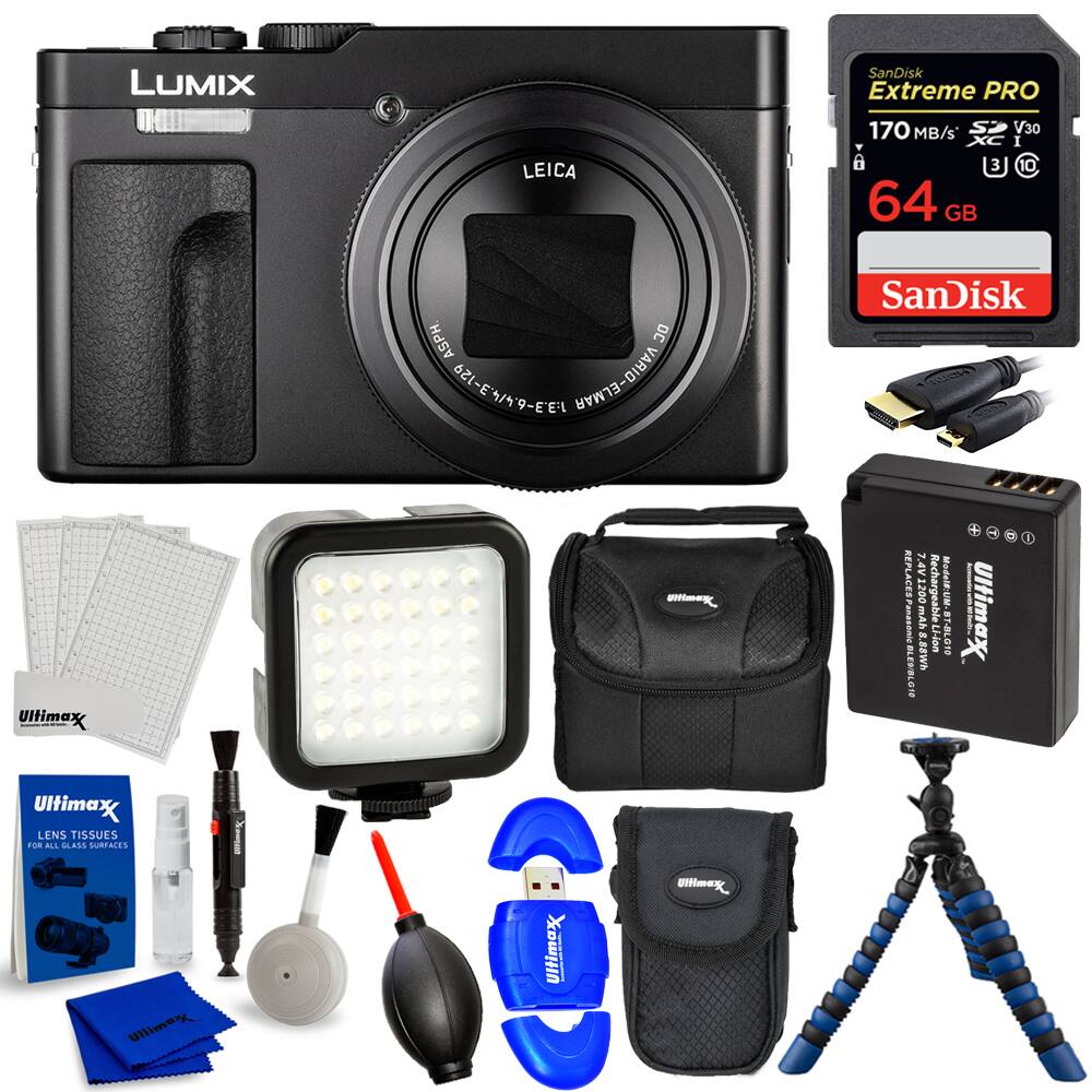 Panasonic - TZ99/ZS99 Digital Camera (Black) DC-TZ99K - 12PC Accessory Bundle