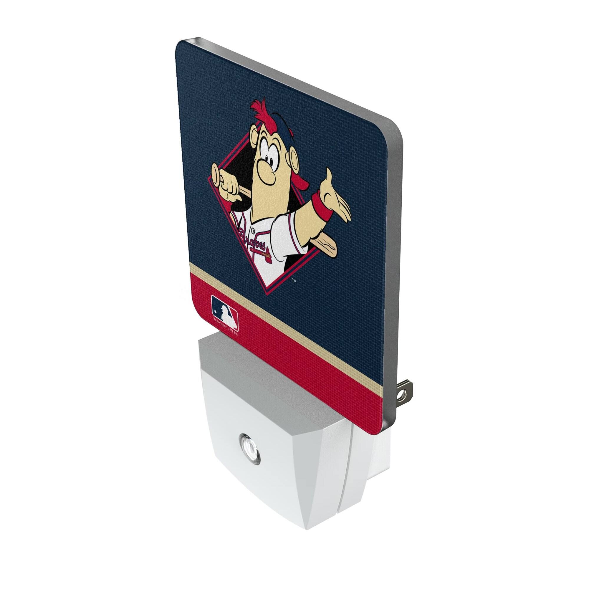 Alt View 1. Keyscaper - Atlanta Braves Stripe Mascot Nightlight 2-Pack - Multicolor.