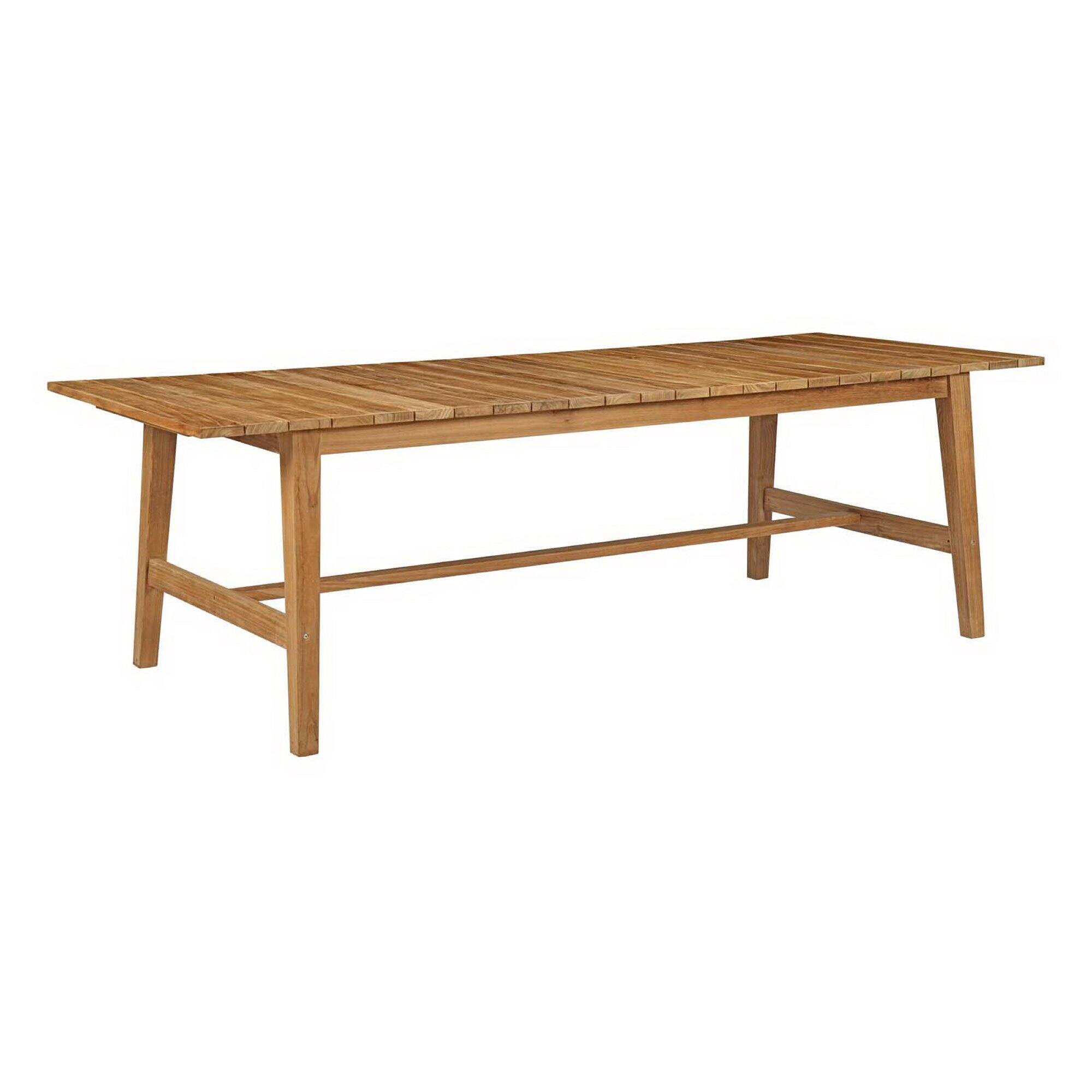 Angle. Modway - Dorset Outdoor Patio Teak Dining Table by Modway - Natural.