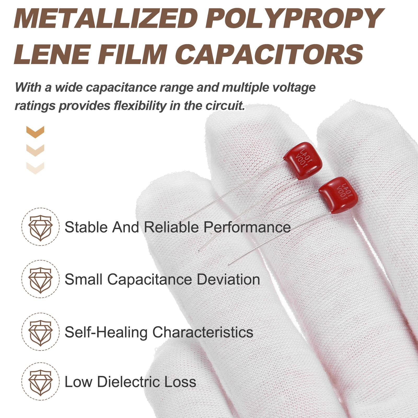 METALLIZED POLYPROPYLENE FILM CAPACITORS

With a wide capacitance range and multiple voltage ratings provides flexibility in the circuit.

- Stable And Reliable Performance
- Small Capacitance Deviation
- Self-Healing Characteristics
- Low Dielectric Loss