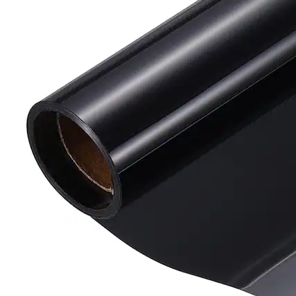 Front. Unique Bargains - PET Privacy Window Film, One-Way Mirror Reflective Heat Control Self-Adhesive 31.5x9.8ft - Black.