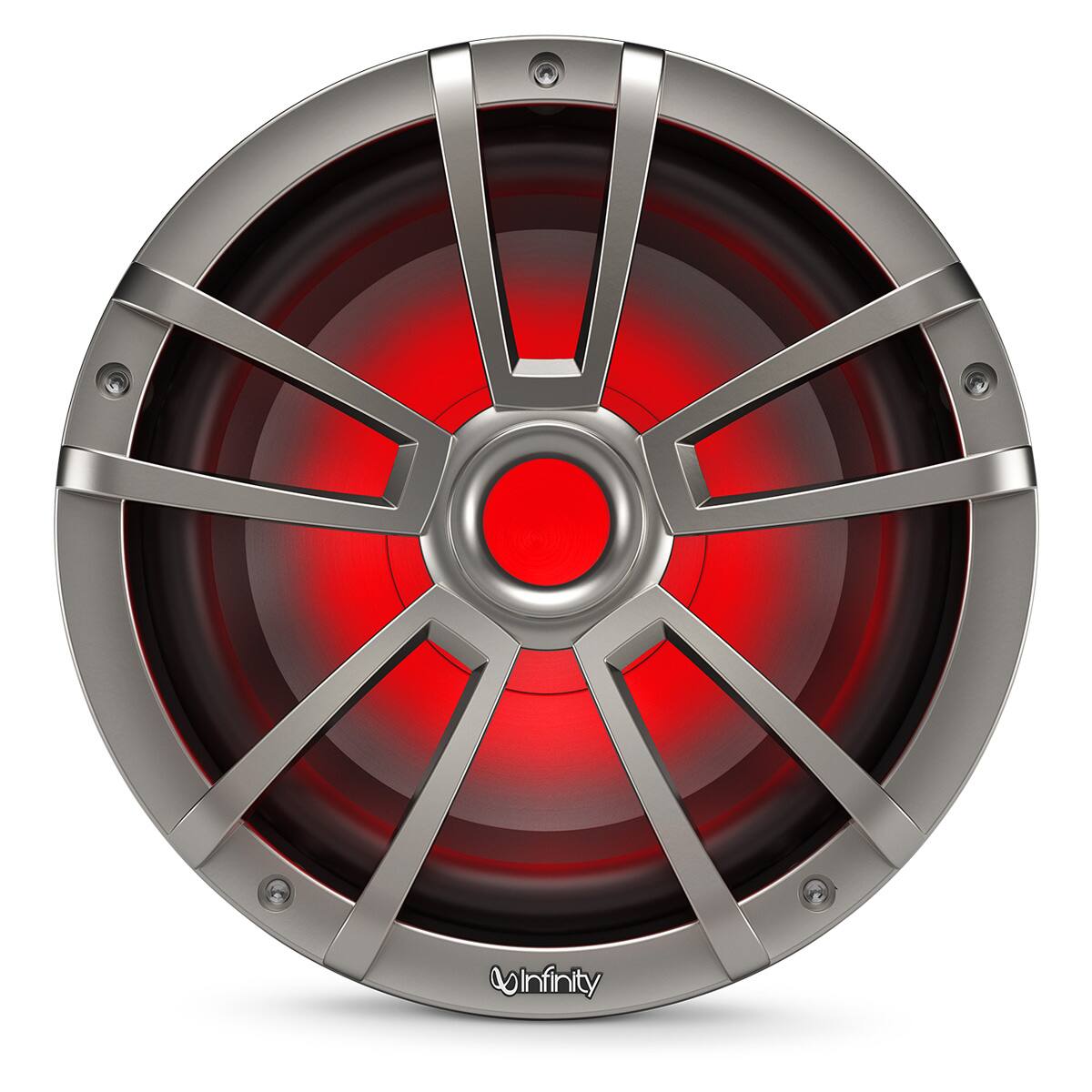 Alt View 9. Infinity - INFINITY 1022MLT 10" Marine subwoofer with rgb lighting - Titanium - Titanium.
