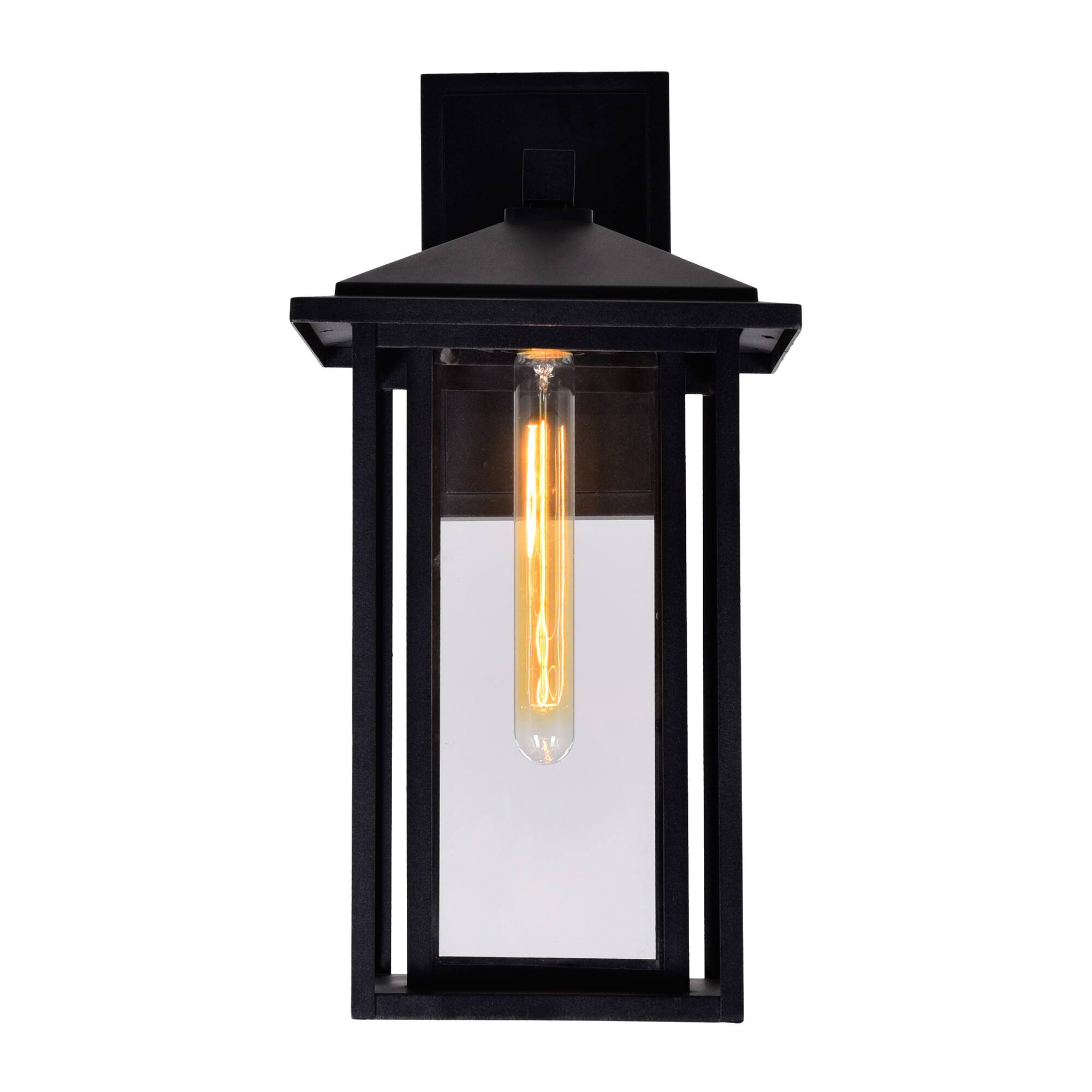 Back. CWI Lighting - Crawford 1 Light Black Outdoor Wall Light - Black.