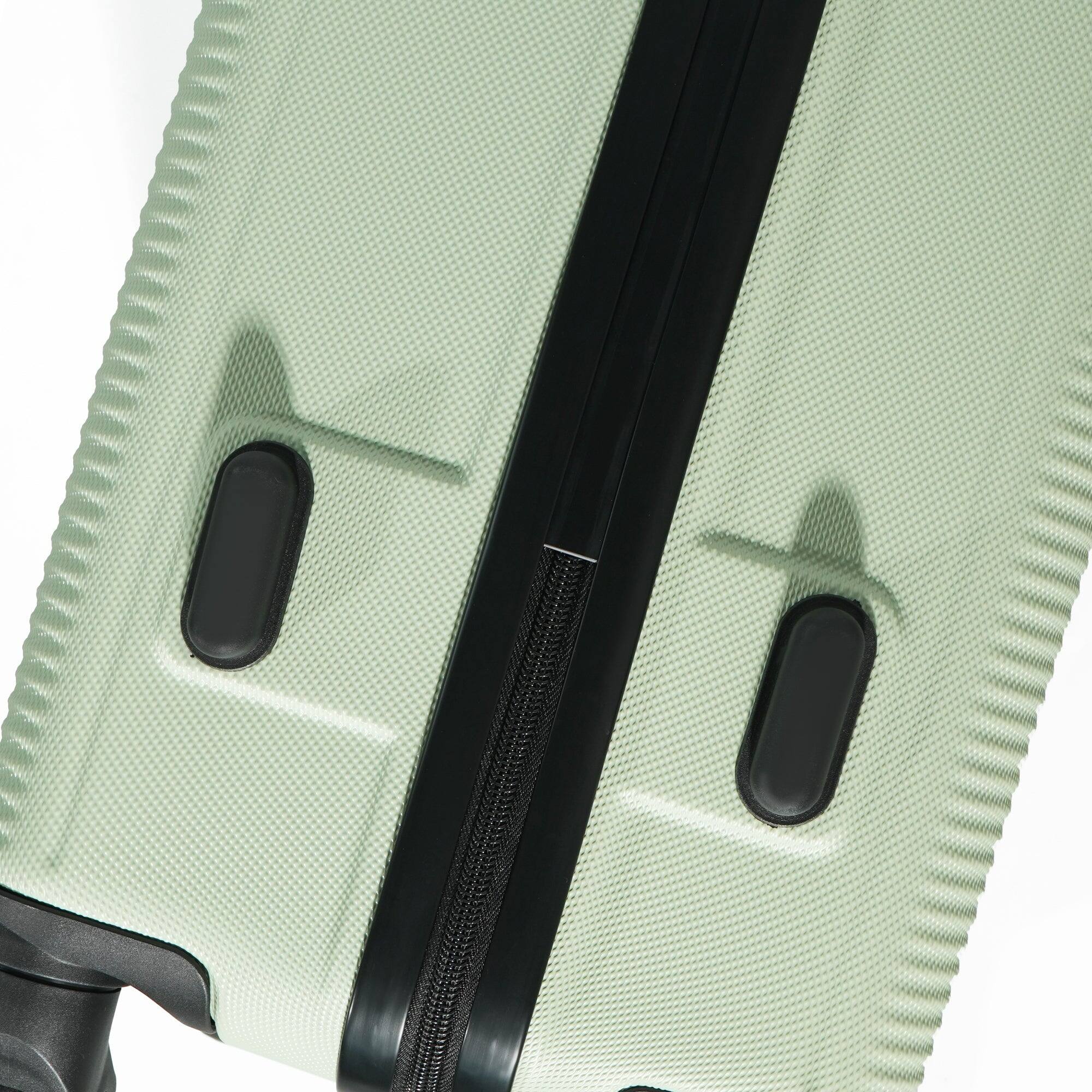 Alt View 9. BreeBe - 3-Piece Luggage Set ABS Lightweight & Durable Suitcase with Spinner Wheels, TSA Lock, (20/24/28), Green - Green.