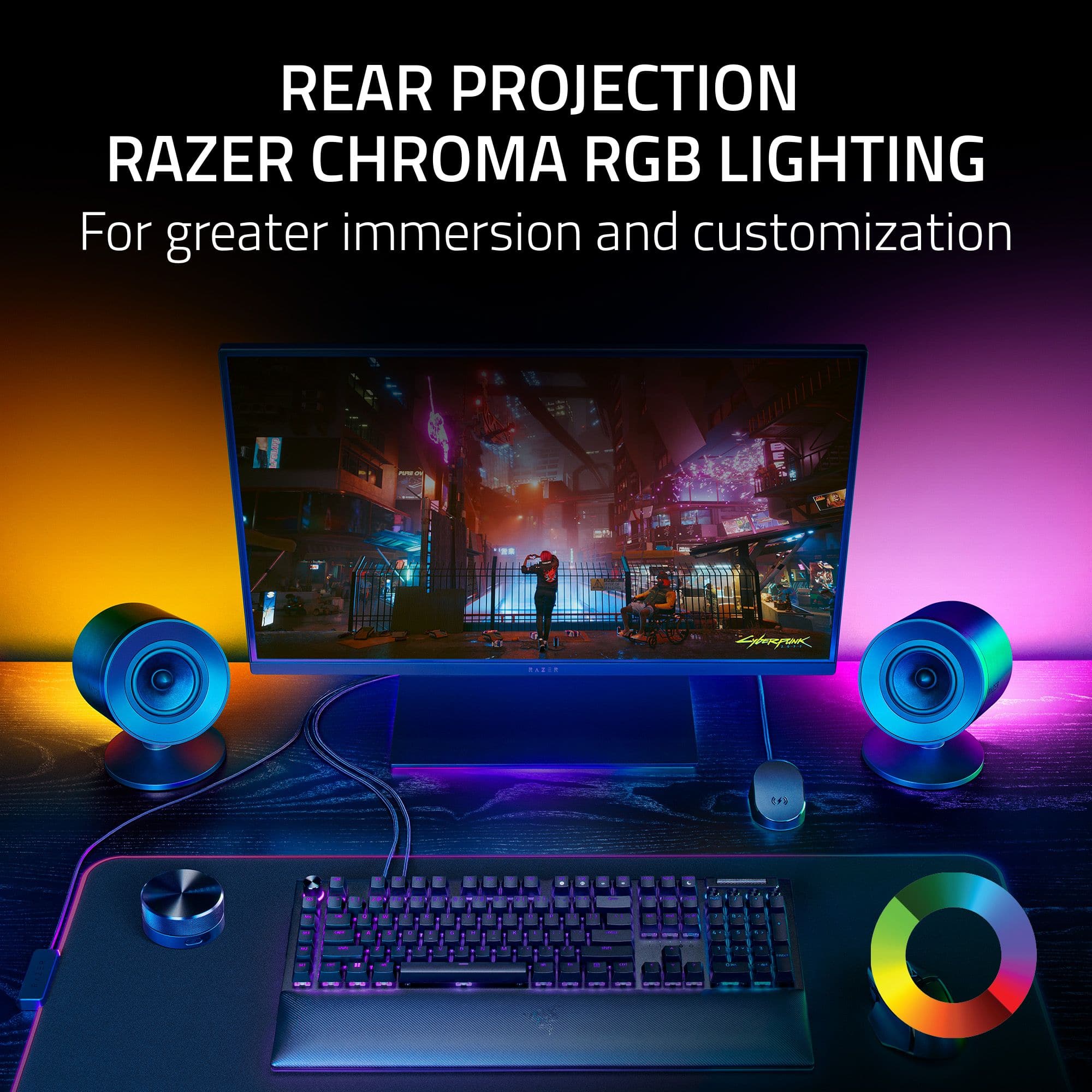 REAR PROJECTION RAZER CHROMA RGB LIGHTING: For greater immersion and customization - Sponsored