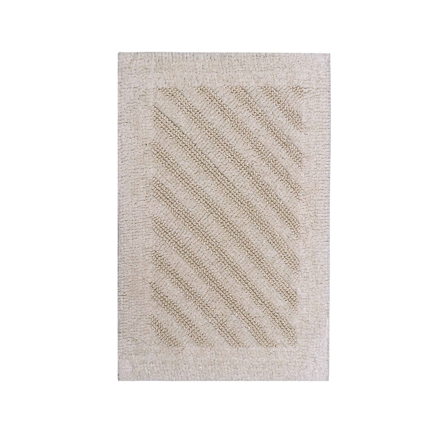 Angle. Knightsbridge - Knightsbridge Ivory Shooting Star Reversible Bath Rug 20 x 30 - Ivory.