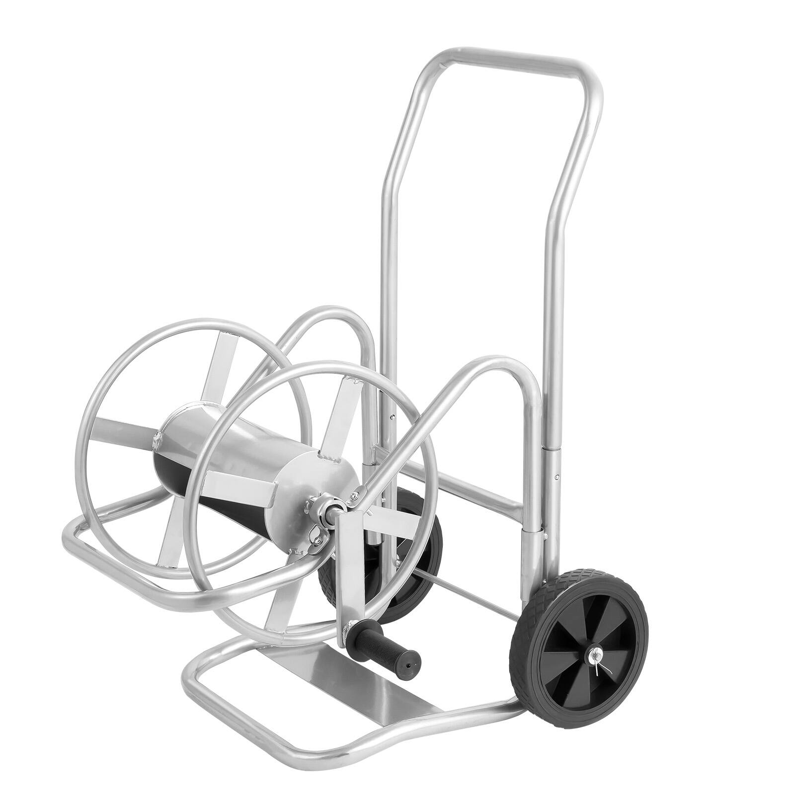 Alt View 5. VEVOR - Hose Reel Cart, Hold Up to 200 ft of 5/8 in Hose (Hose Not Included), Garden Water Hose Carts Mobile Tools - Sliver.