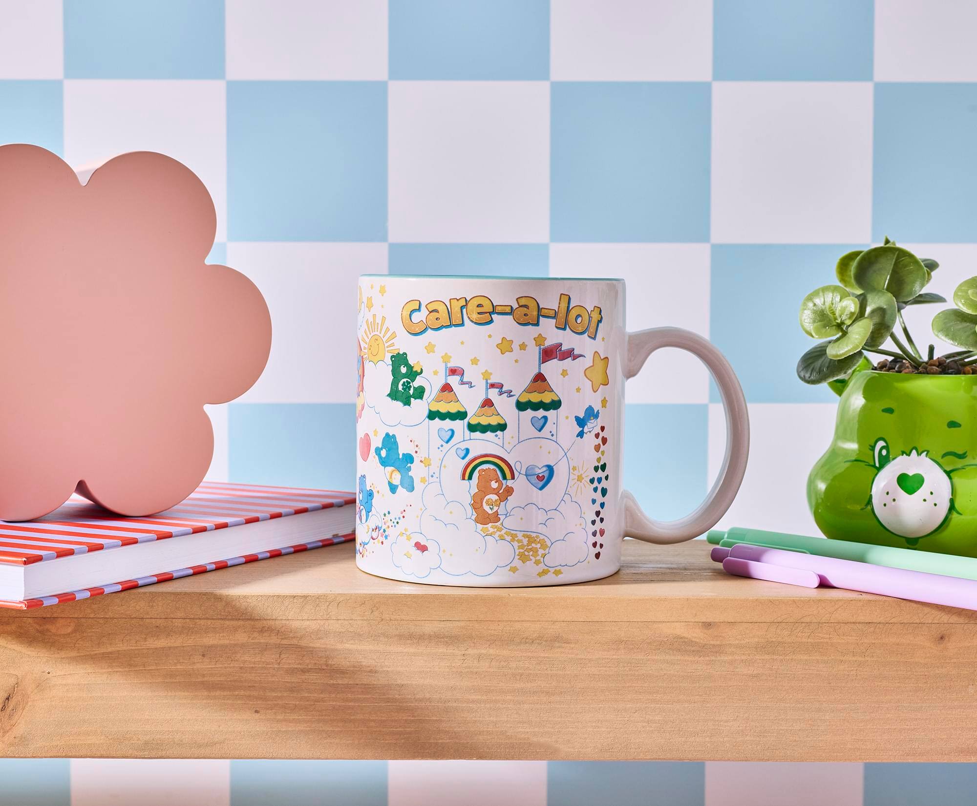 Alt View 2. Silver Buffalo - Care Bears Care-A-Lot 20-Ounce Ceramic Mug - White.