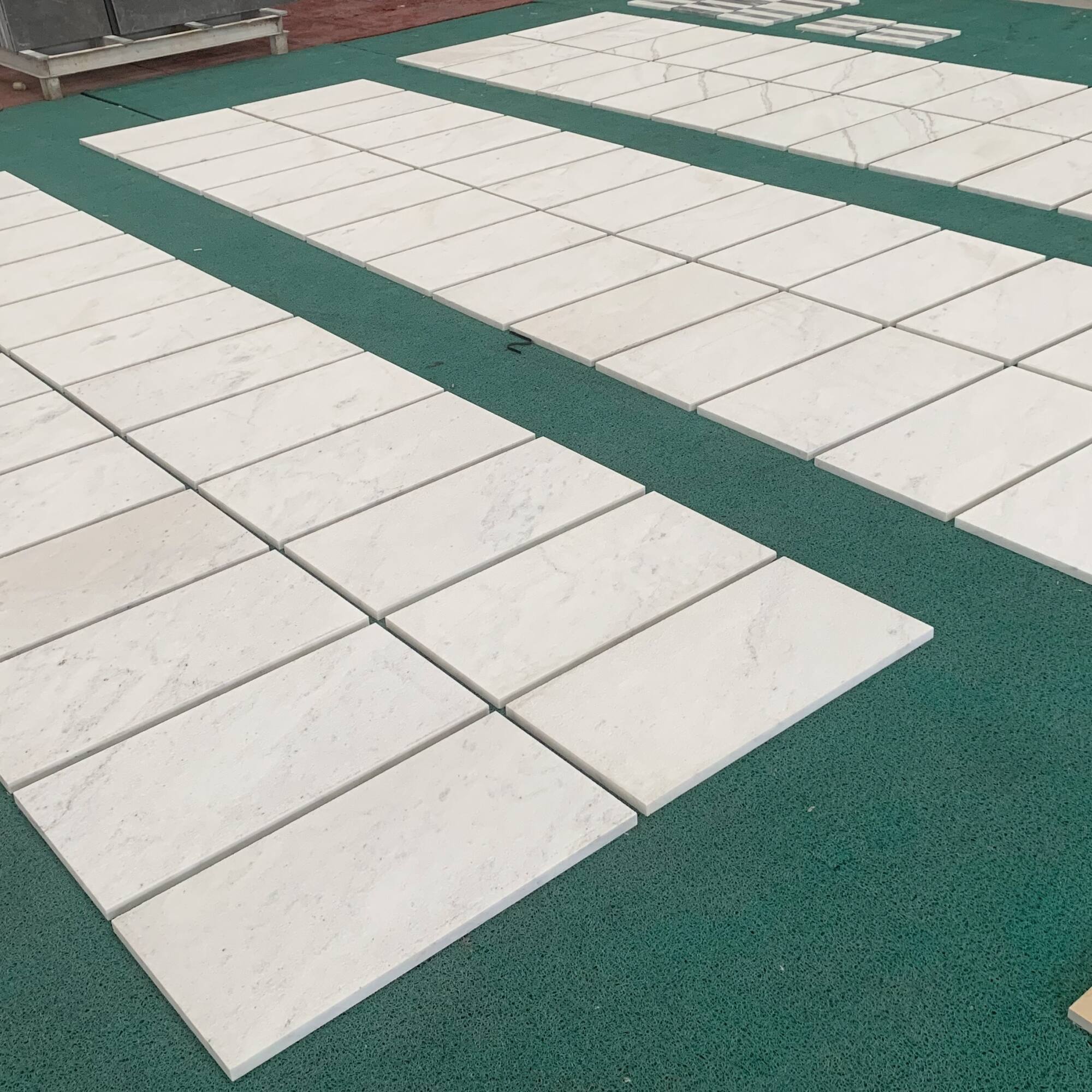 Alt View 9. GOODSILO - Premium FS Textured Finished Natural Marble Tiles for Elegant Wall Decorations - White+Natural.