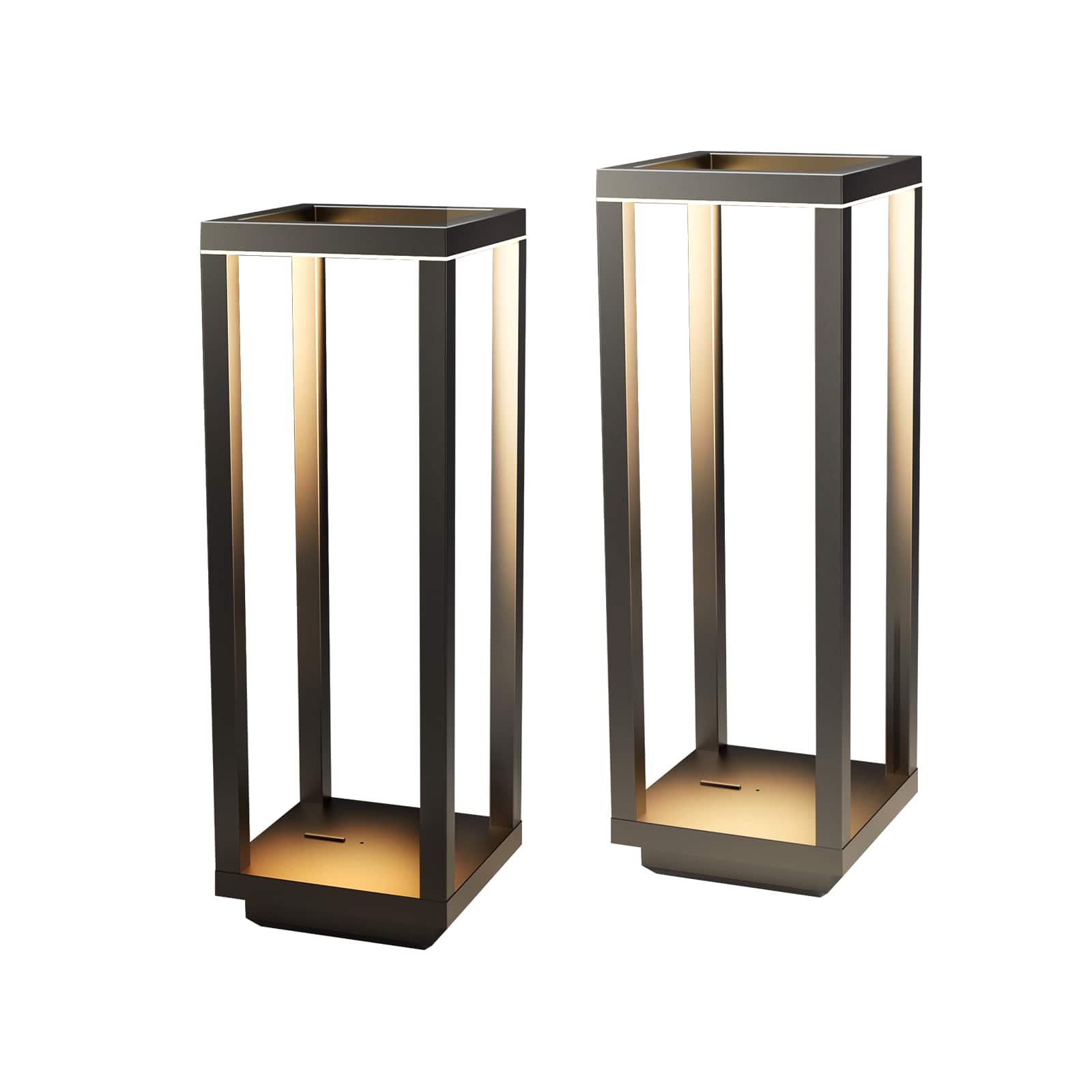Dawnrise - 2 Pack Rechargeable Cordless Table Lamp with 3 Color and Stepless Dimmable, Water Resistant, Simple Style - Black
