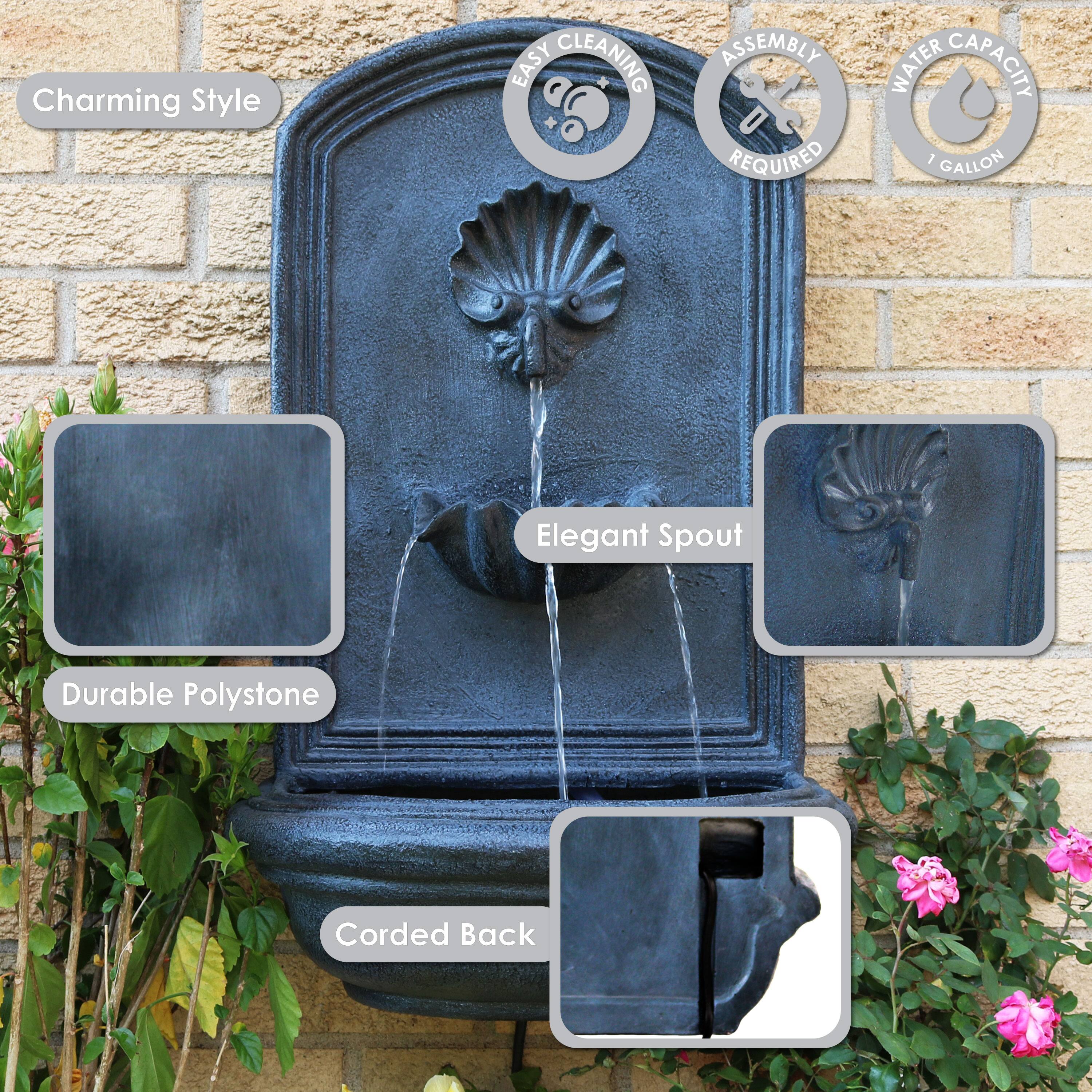 - Charming Style
- Elegant Spout
- Durable Polystone
- Corded Back
- Easy Cleaning
- Assembly Required
- Water Capacity: 1 Gallon