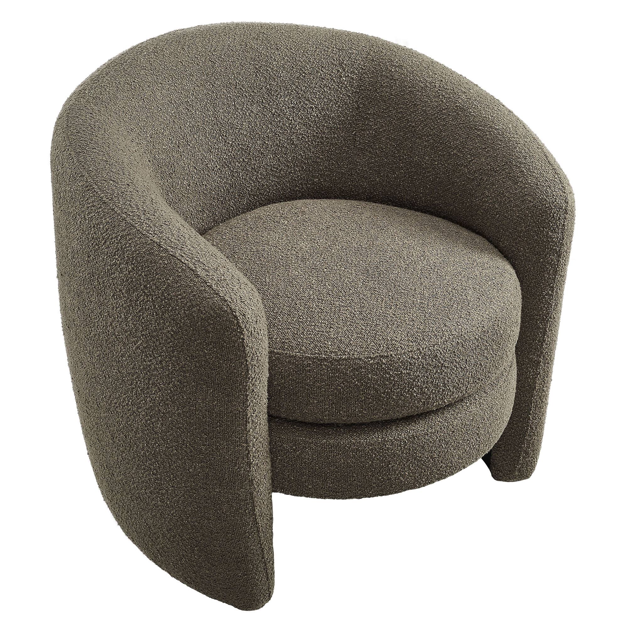 Alt View 2. Modway - Affinity Upholstered Boucle Fabric Curved Back Armchair by Modway - Gray.