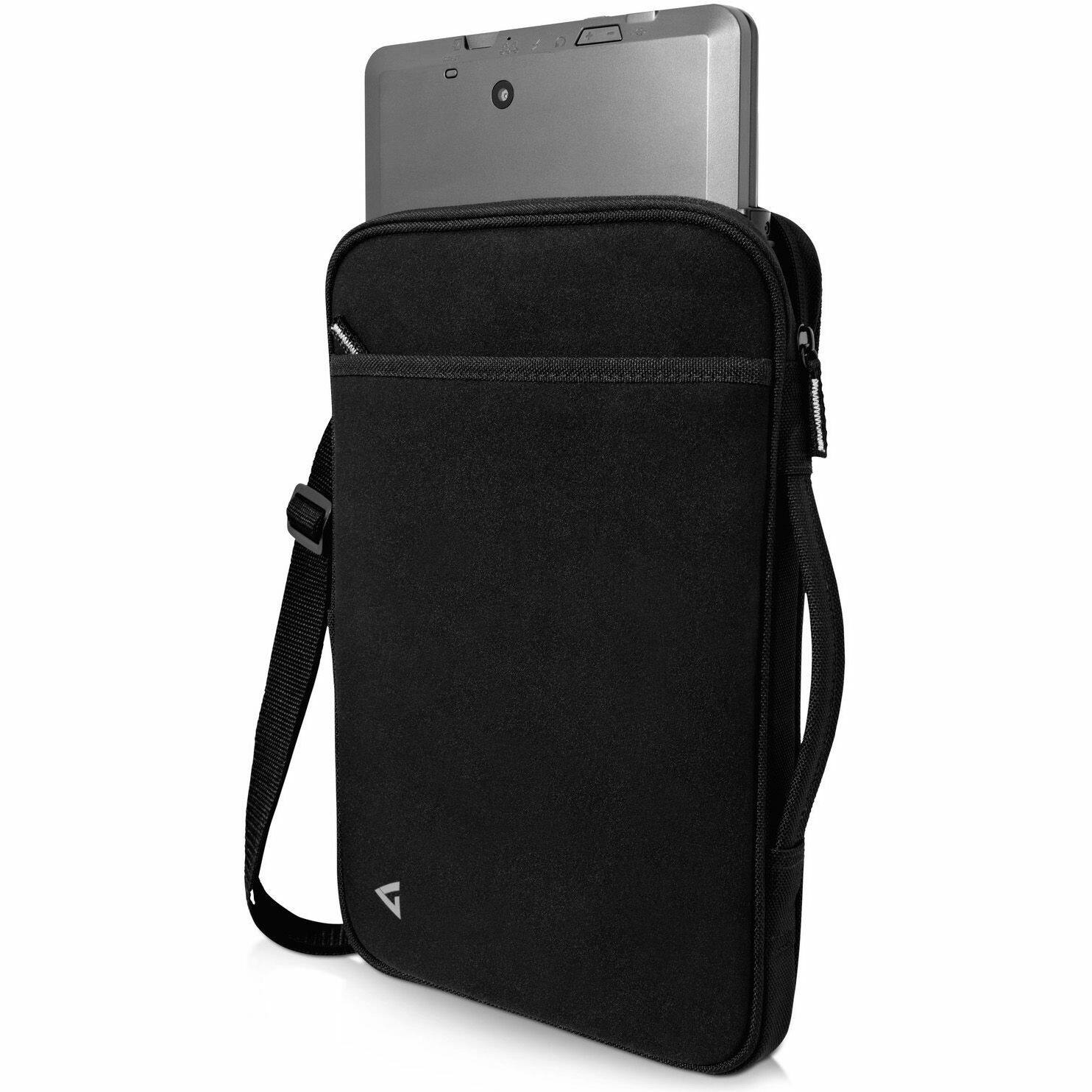 Alt View 1. V7 - V7 CSE12HS-BLK-9N Carrying Case (Sleeve) for 12" to 12.2" Notebook - Black - 12.2" Water-resistant Neoprene Laptop - Black.