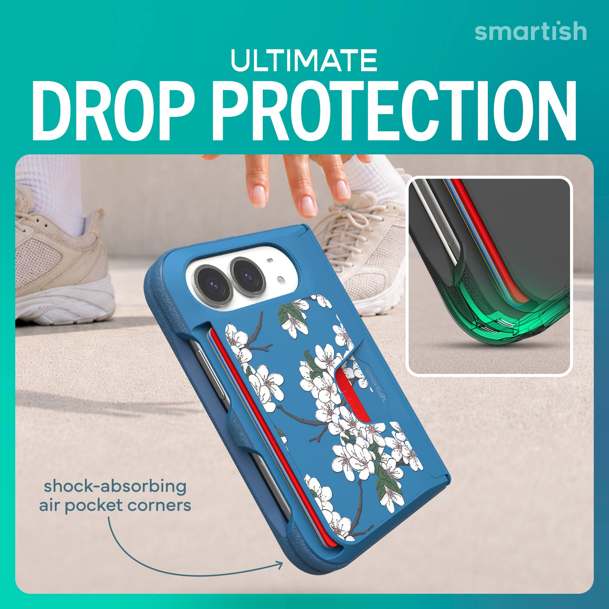 smartish ULTIMATE DROP PROTECTION  
Smartish  
shock-absorbing air pocket corners