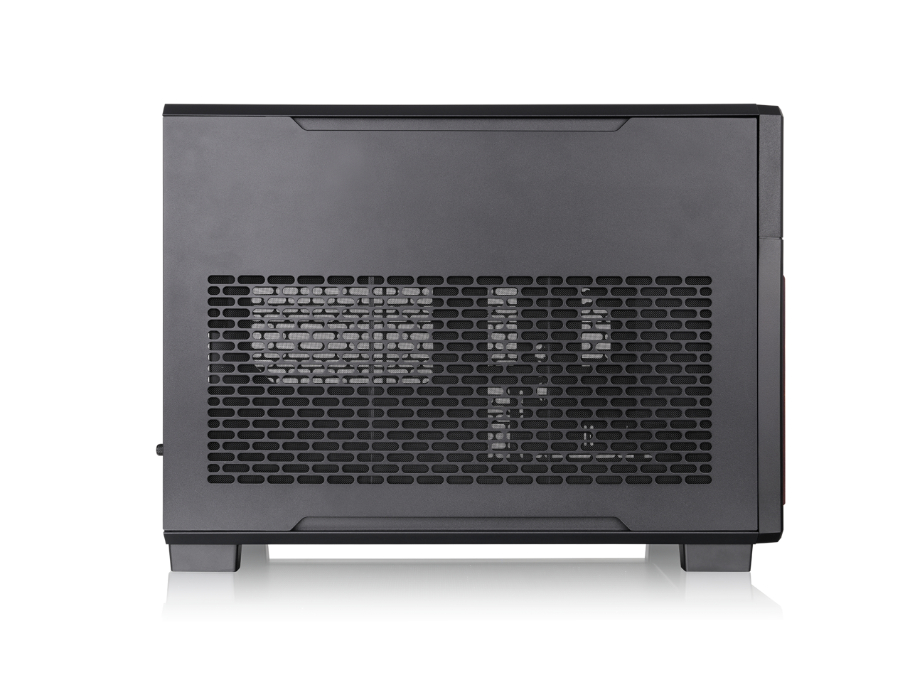 Alt View 2. Thermaltake - Thermaltake TR200 WS; Micro Chassis; Wood Trim; mATX/mITX; 360mm Rad; 365mm GPU; Black; CA-11L-00S1NN-WS - Black.