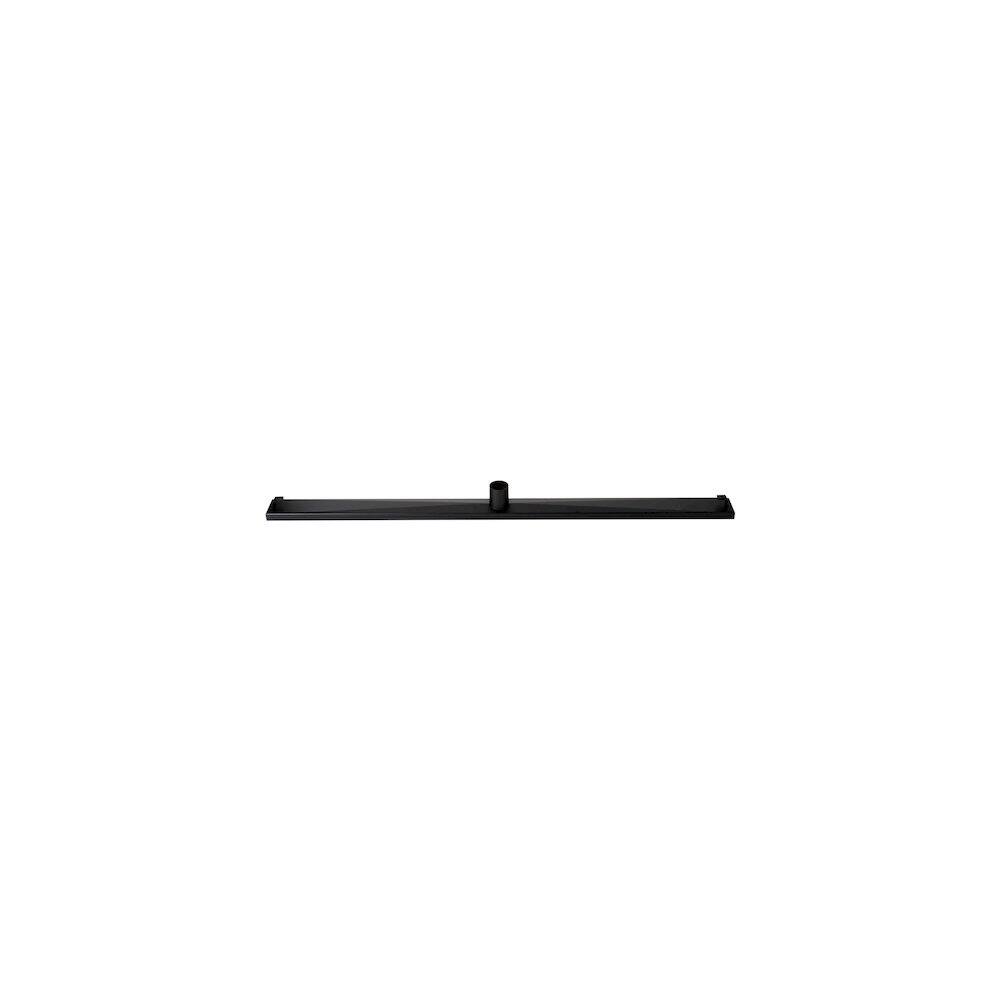 Left. Alfi - 47" Black Matte Brushed Stainless Steel Linear Shower Drain with Solid Cover - Black.