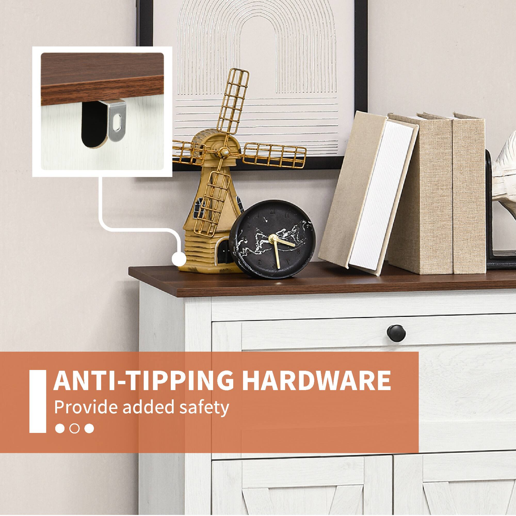 ANTI-TIPPING HARDWARE

Provide added safety