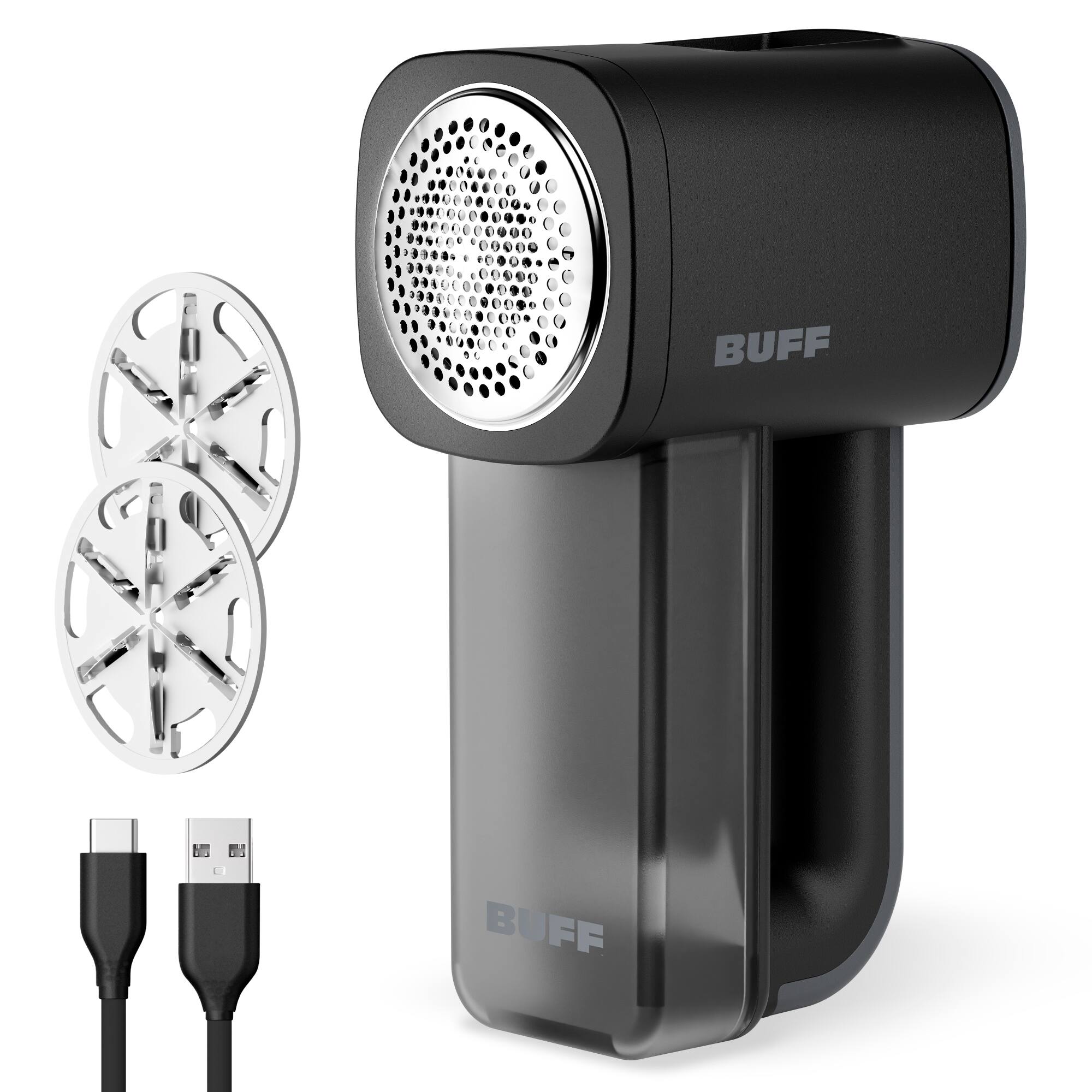 BUFF - Rechargeable Fabric Shaver + Lint Remover for Sweaters, Blankets, and Furniture
