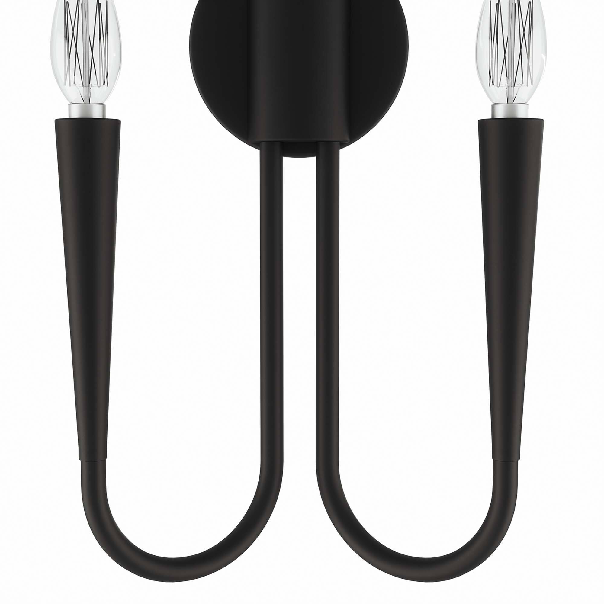 Alt View 5. Modway - Penrose 2-Light Wall Sconce by Modway - Black.