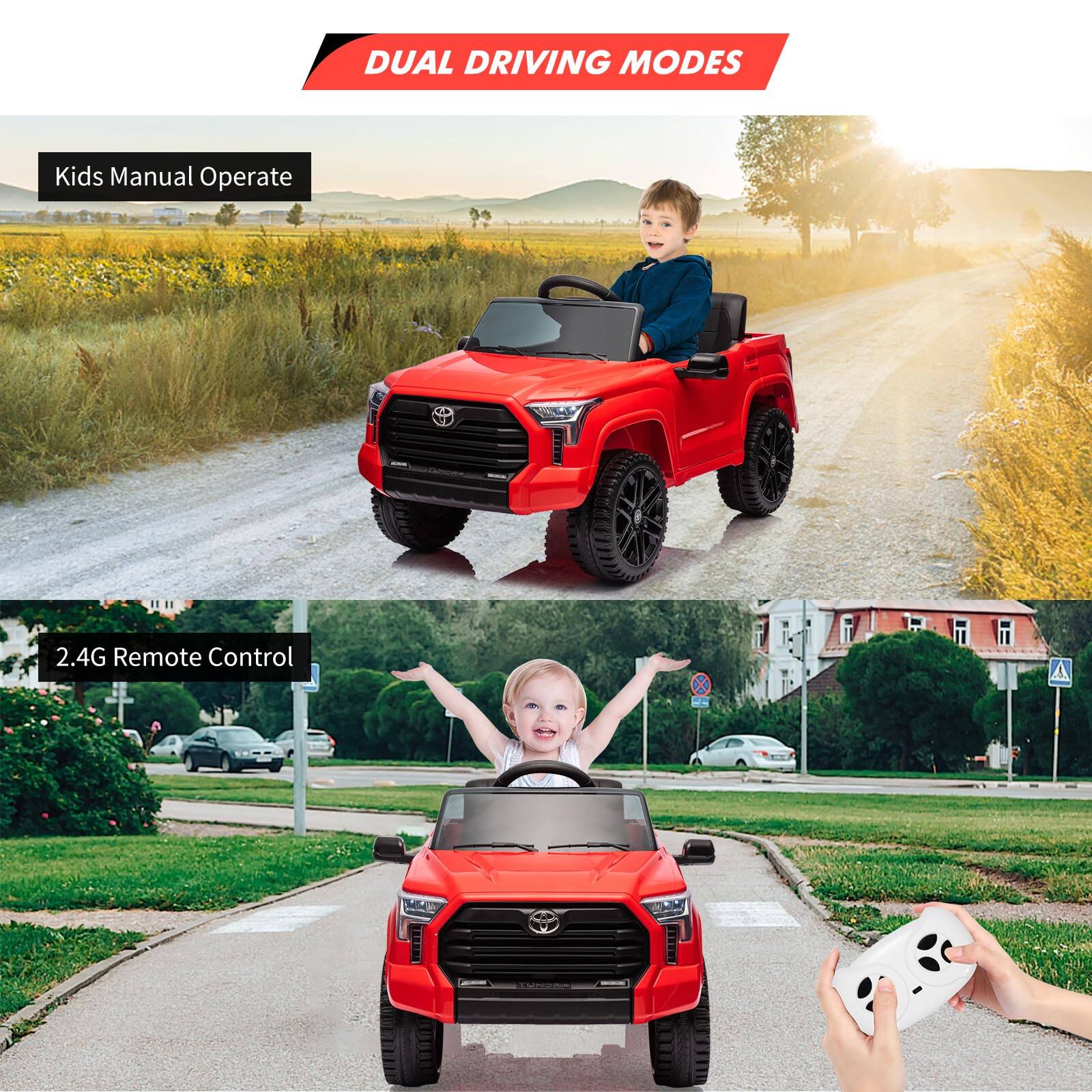 DUAL DRIVING MODES

Kids Manual Operate

2.4G Remote Control