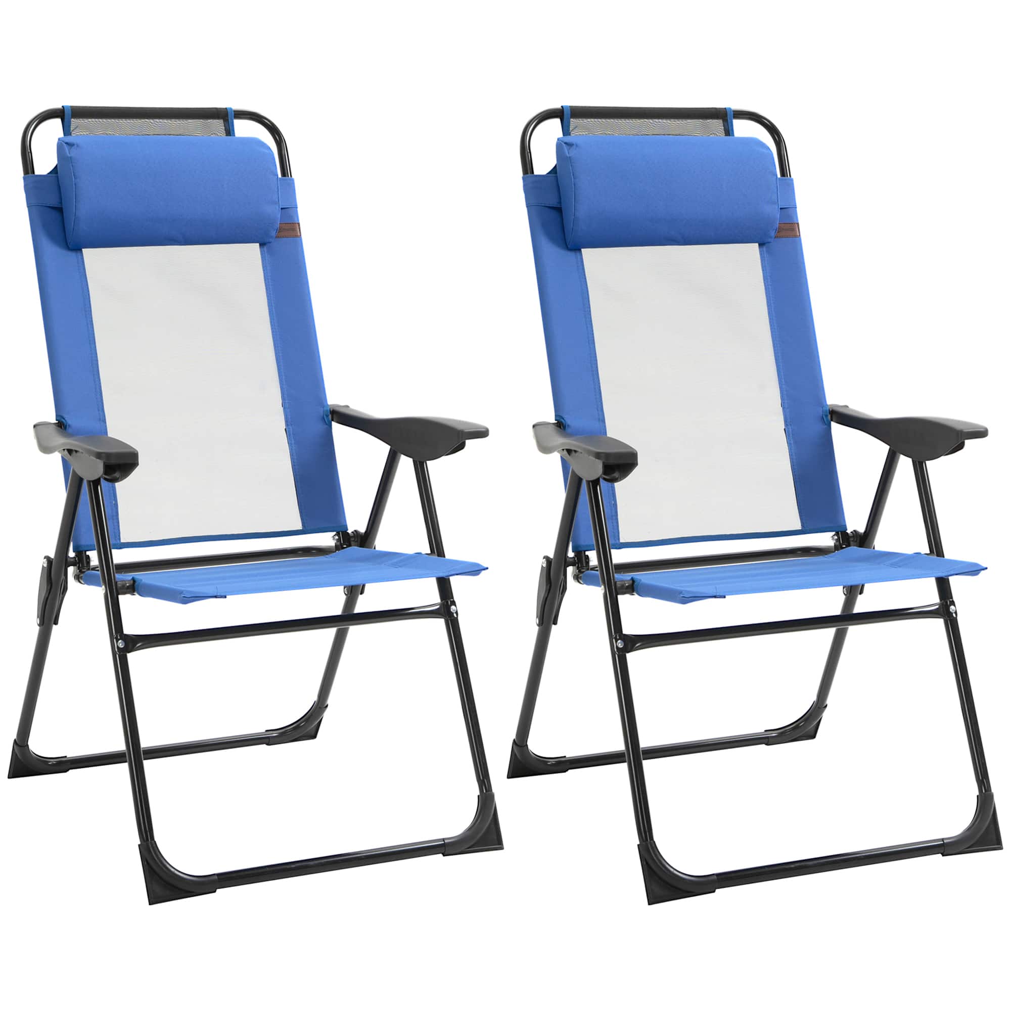 Outsunny - Patio Dining Chairs Set of 2 - Blue