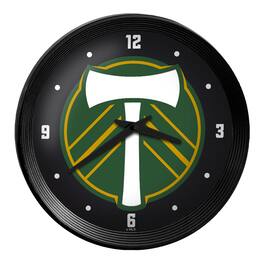 The Fan-Brand - Portland Timbers 15" Ribbed Frame Wall Clock - Multicolor