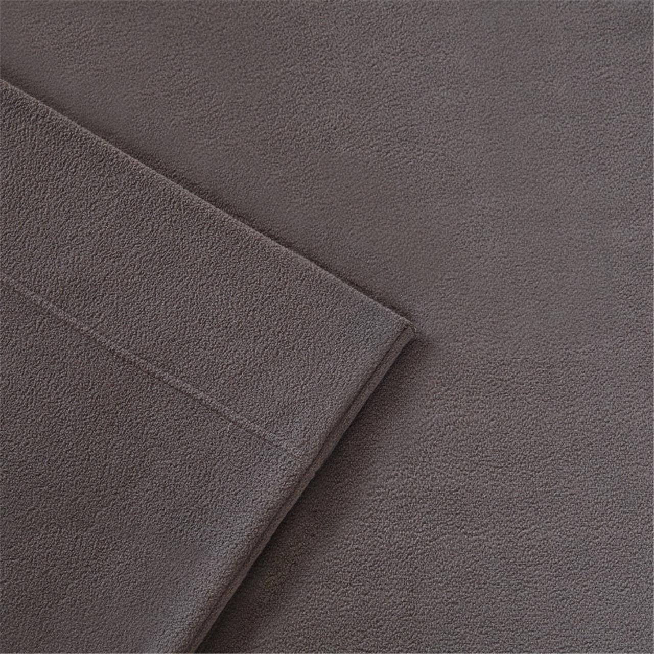 Alt View 5. Gracie Mills - Gracie Mills Seraphina Anti-Pill Micro Fleece Sheet Set with 3M Scotchgard treatment - Grey.