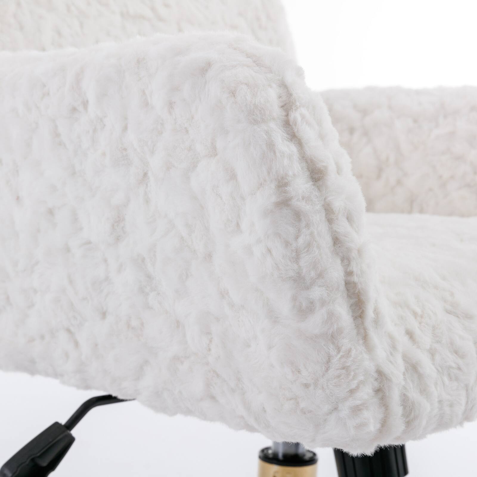 Alt View 2. Spaco - Spaco Furniture Office Chair, Vanity Chair with Golden Metal Base, Adjustable Desk Chair Swivel Office Chair - Beige.