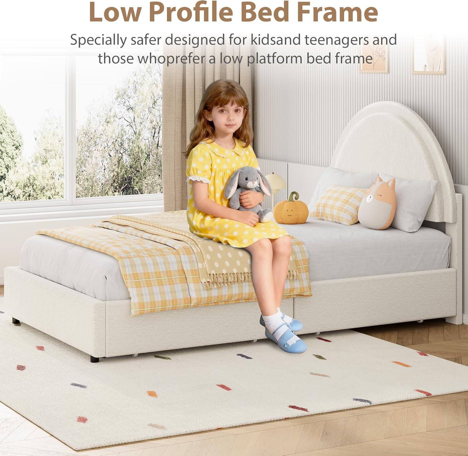 Low Profile Bed Frame

Specially safer designed for kids and teenagers and those who prefer a low platform bed frame
