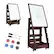 Front. Costway - Kids' Standing Art Easel Dry-Erase Board Double Sided Chalkboard - Coffee.