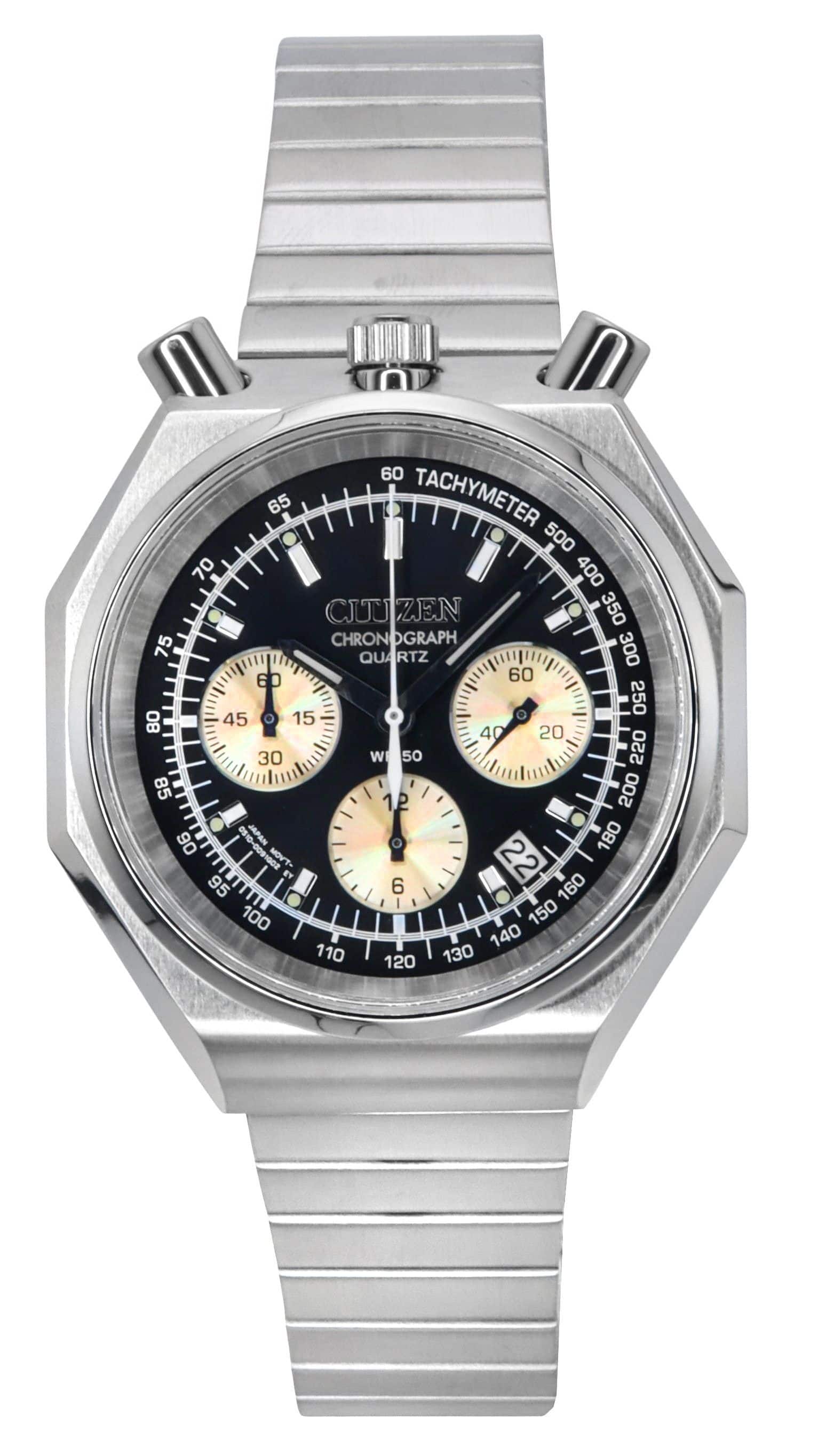 Citizen Tsuno Bull Head Chronograph Stainless Steel Black Dial