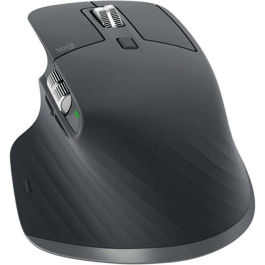 Alt View 4. Logitech - Logitech MX MASTER 3S Performance Wireless Mouse - Darkfield - Wireless - 32.81 ft - Bluetooth/Radio Frequency - 2.40 - Gray.
