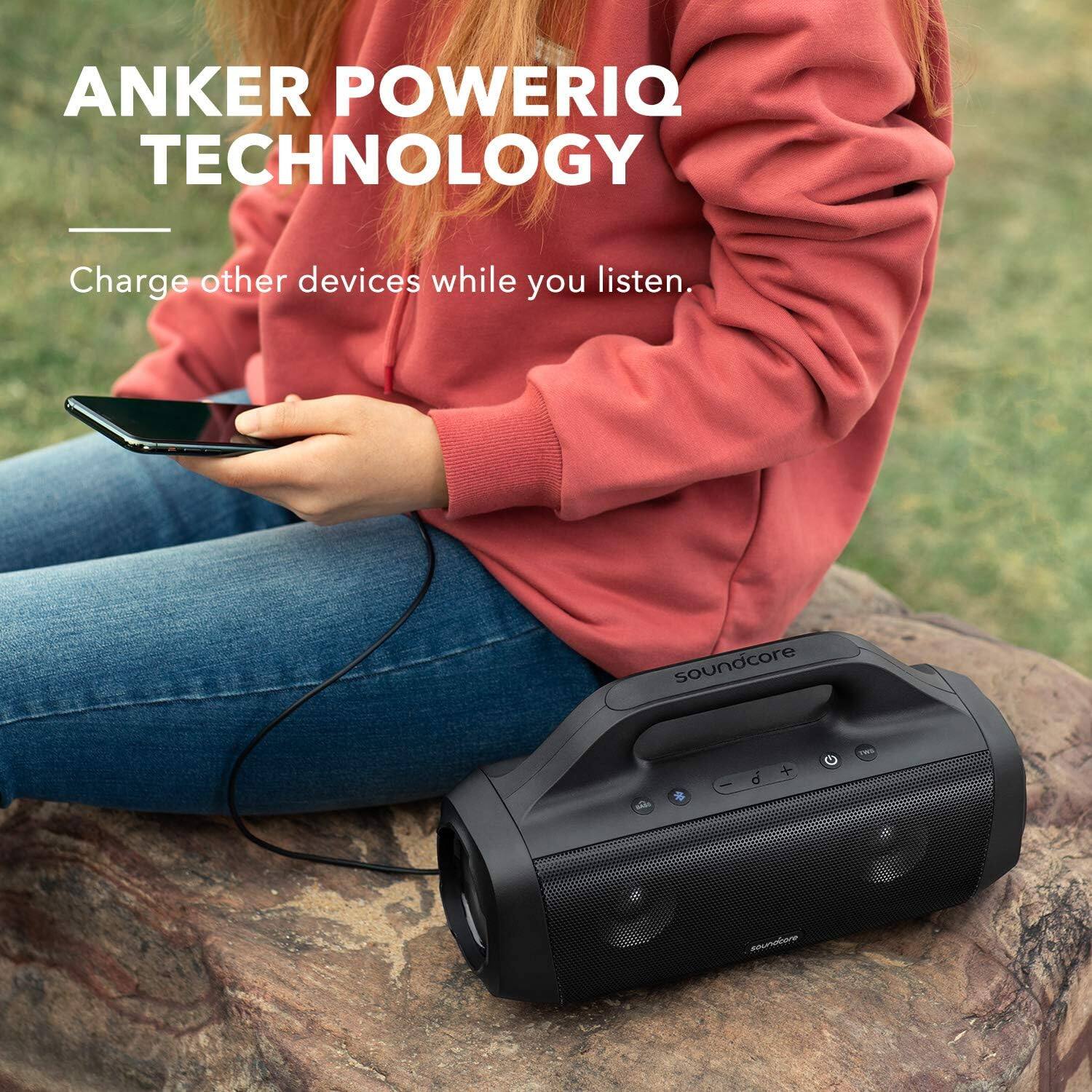 ANKER POWERIQ TECHNOLOGY Charge other devices while you listen. soundcore d + F mnaore