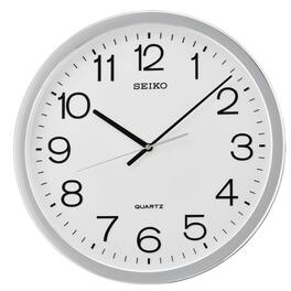 Seiko - 16" Office Classic Numbered Step Wall Clock - Silver