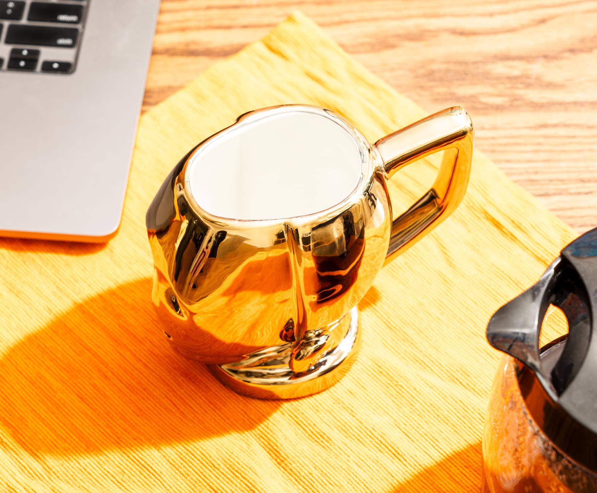 Alt View 3. Silver Buffalo - Star Wars C-3P0 Electroplated Sculpted Ceramic Mug | Holds 20 Ounces - Gold.