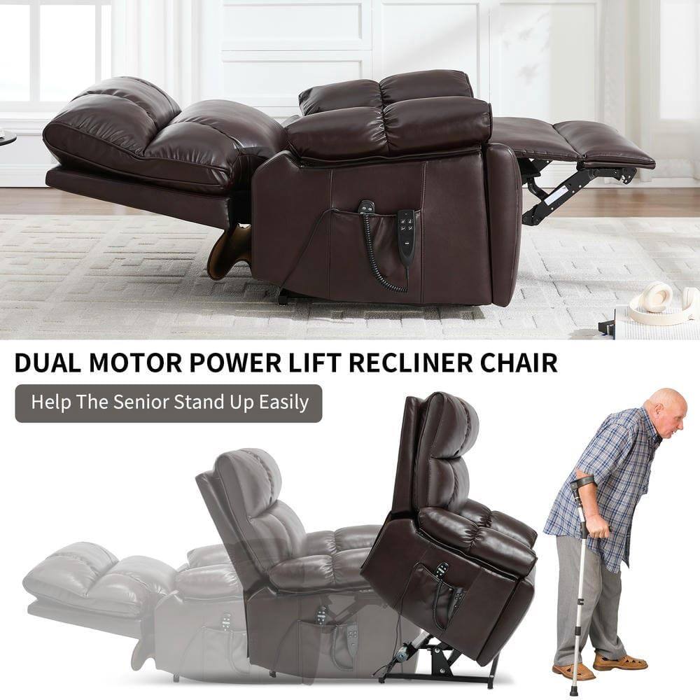 DUAL MOTOR POWER LIFT RECLINER CHAIR  
Help The Senior Stand Up Easily