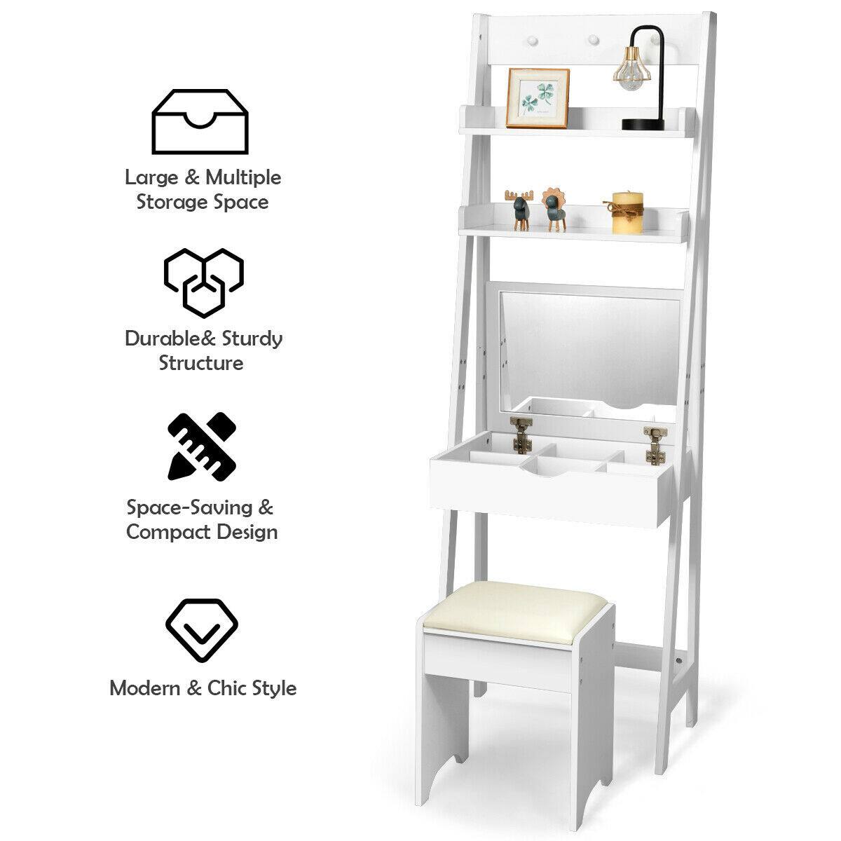 Large & Multiple Storage Space  
Durable & Sturdy Structure  
Space-Saving & Compact Design  
Modern & Chic Style