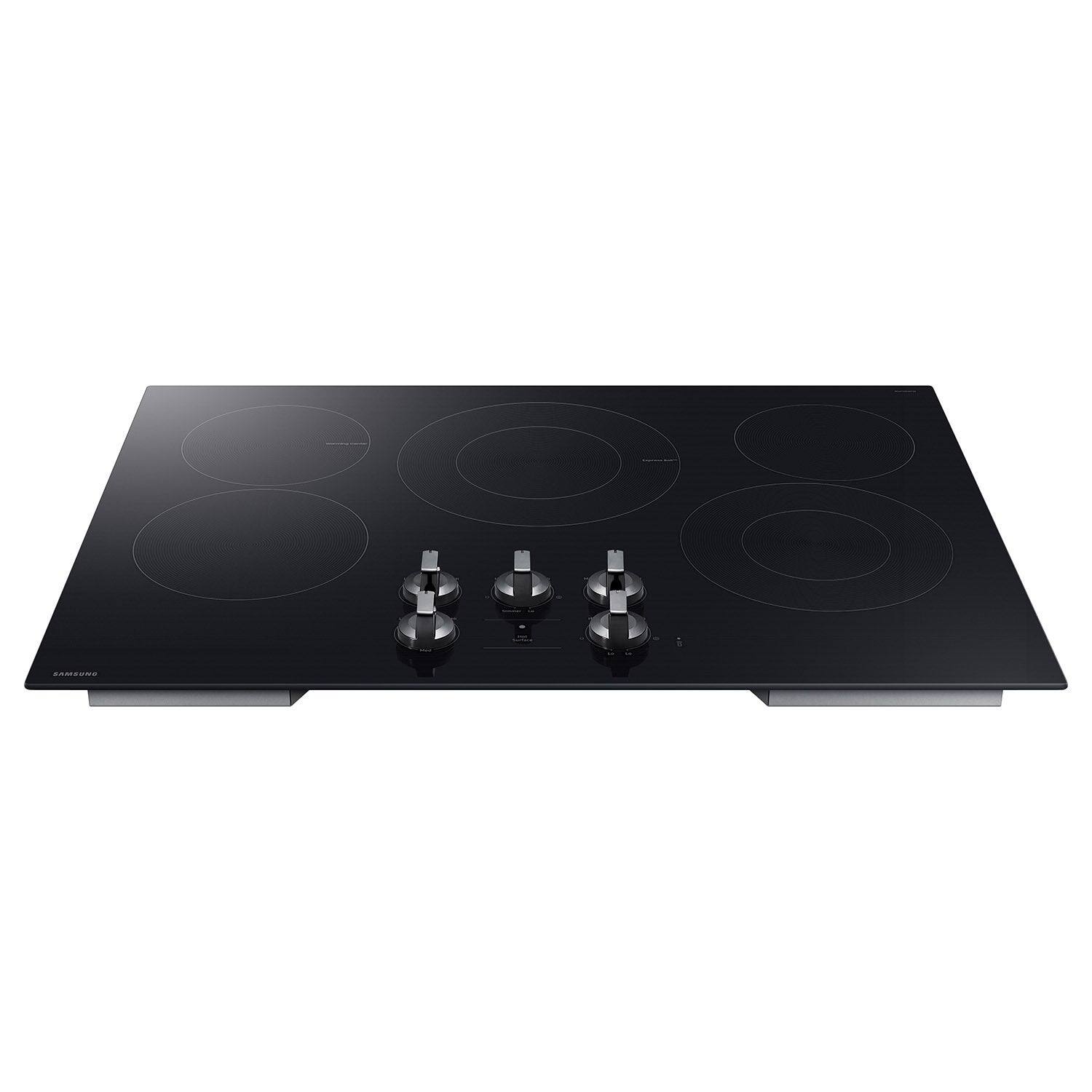 Alt View 19. Samsung - 30" Electric Cooktop with 5 Burners and ENERGY STAR Certified Cooktop with Illuminated Knobs - Black.
