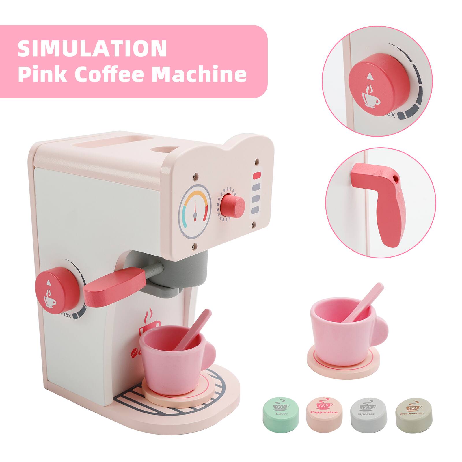 SIMULATION Pink Coffee Machine