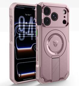 Dexnor - Case for iPhone 17 Pro/18 Pro with Camera Cover & Kickstand & Camera Control Button Protector, Compatible with MagSafe - Peony Pink