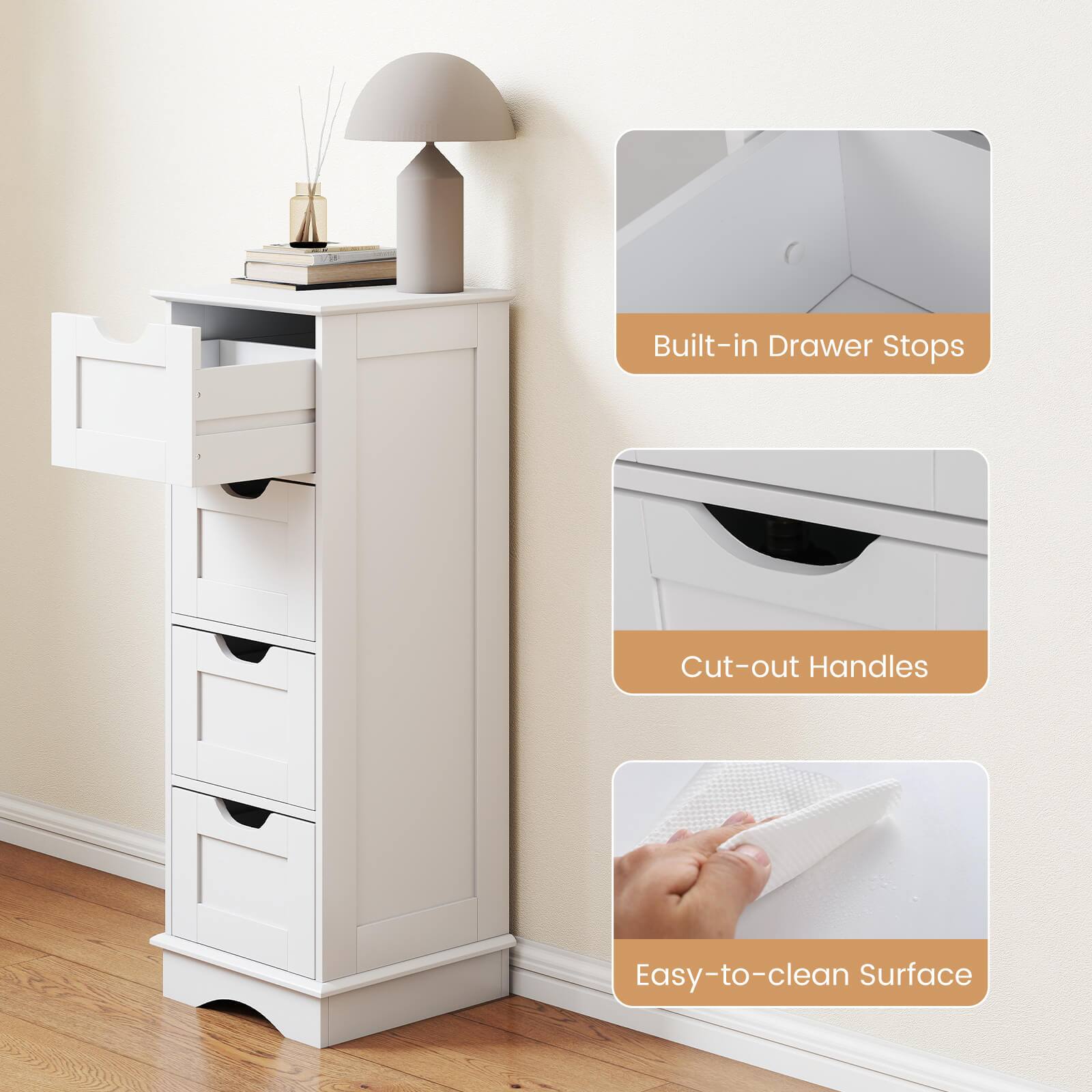 - Built-in Drawer Stops
- Cut-out Handles
- Easy-to-clean Surface