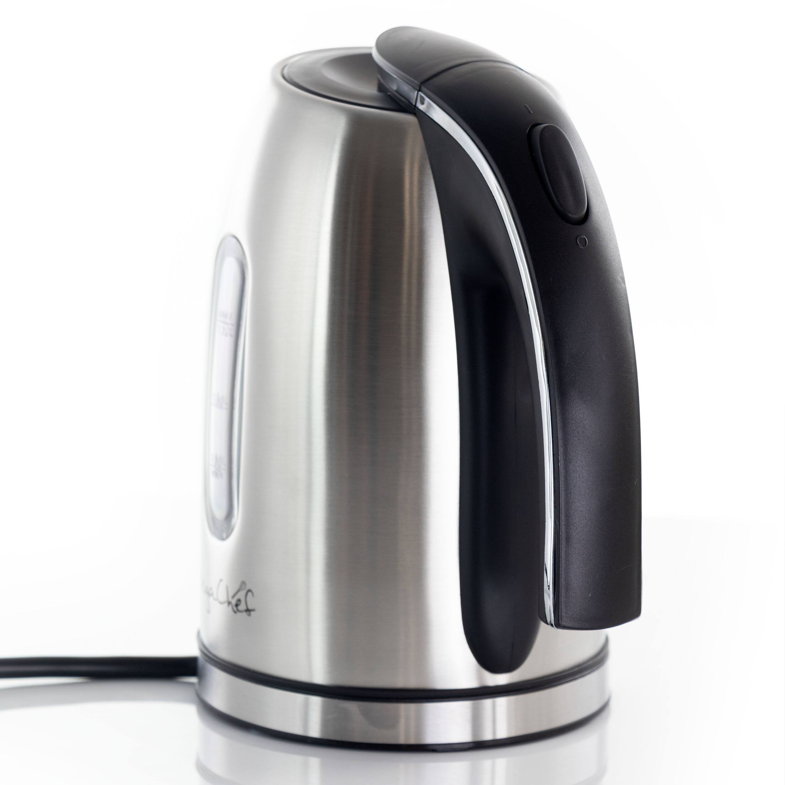 Alt View 3. MegaChef - MegaChef 1.2Lt. Stainless Steel Electric Tea Kettle - Silver.