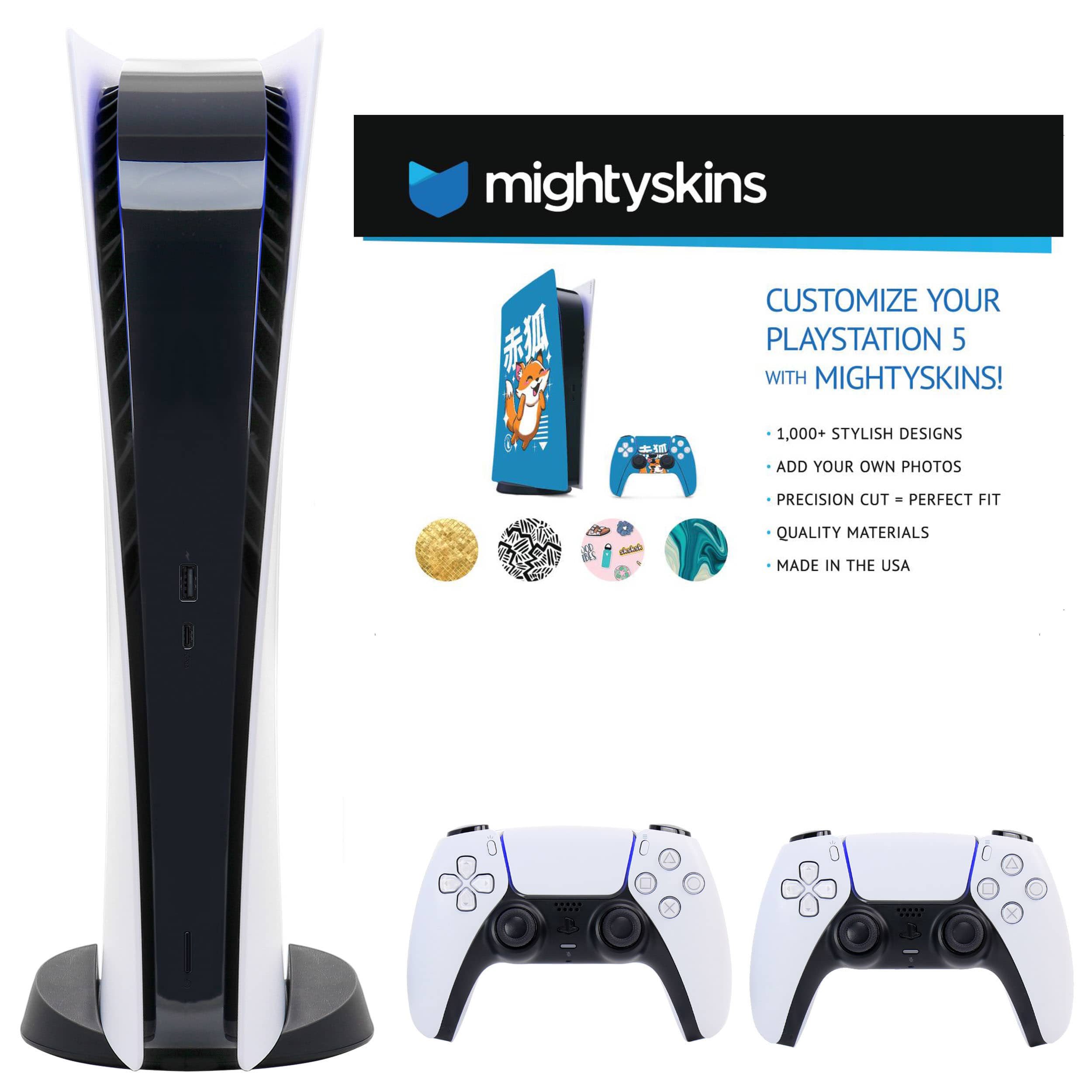 mightyskins: Customize your PlayStation 5 with MightySkins! 1,000+ stylish designs. Add your own photos. Precision cut - perfect fit. High quality materials. Made in the USA.