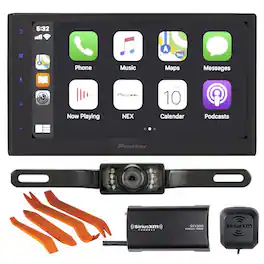 Pioneer - DMH-1770NEX 6.8" Digital Multimedia Receiver Bundled with + (1) License Plate Style Back-up Camera + (1) SiriusX - Black