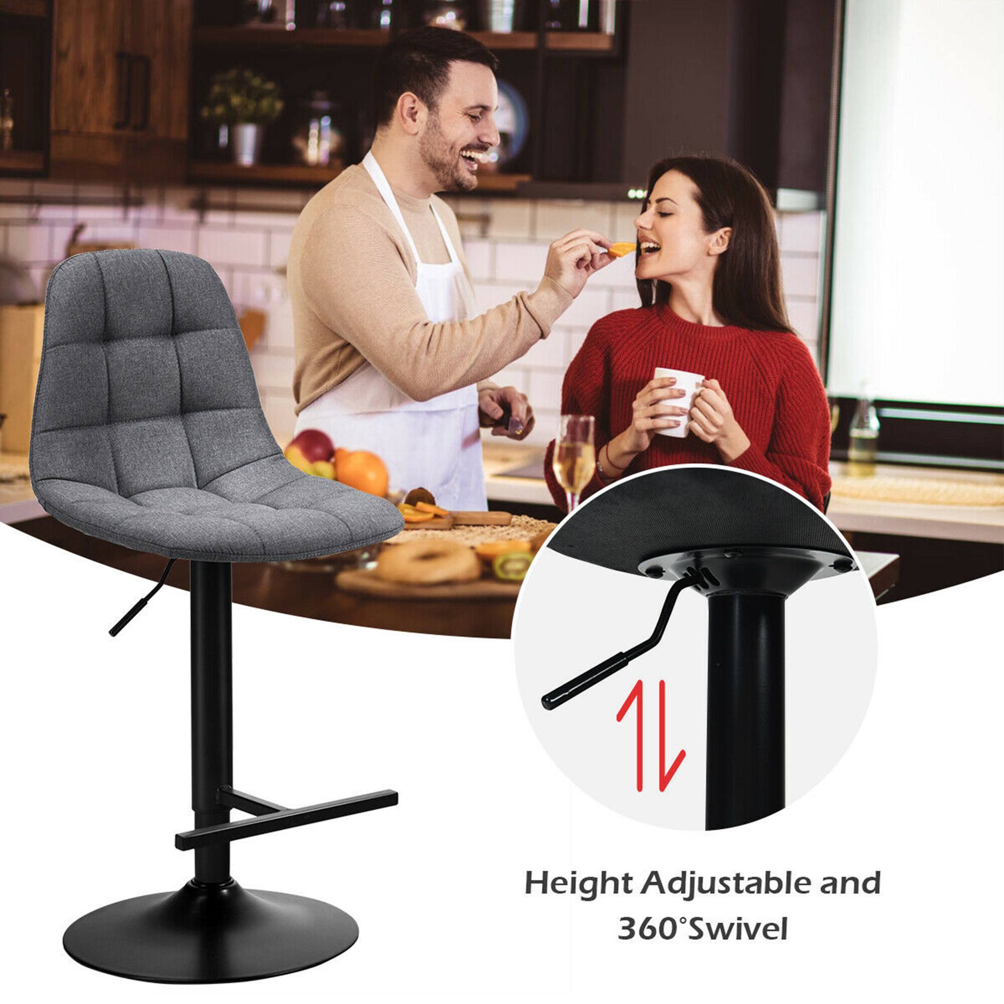 Height Adjustable and 360° Swivel